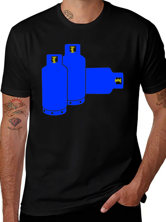 Blue Gas Tank Graphic T-Shirt