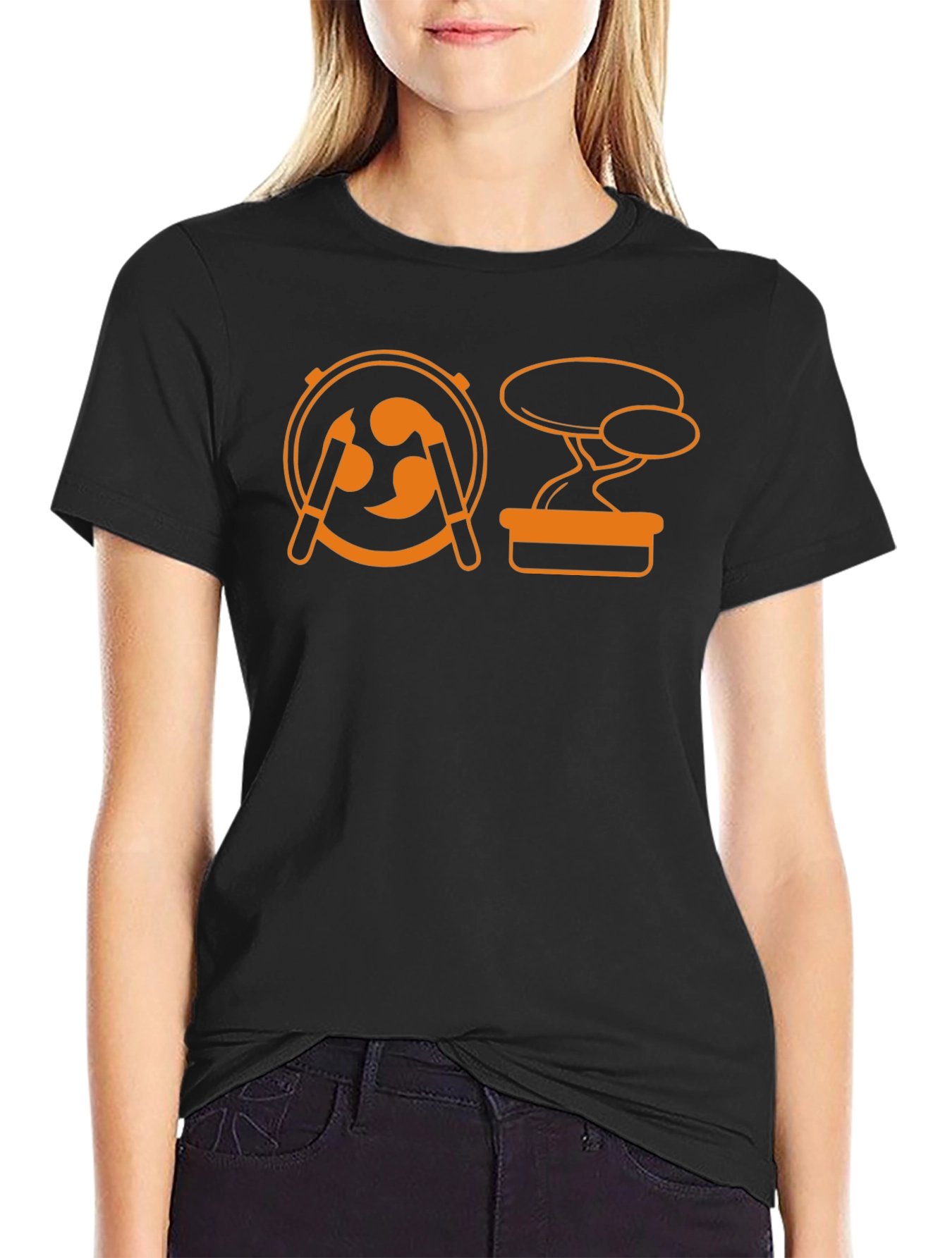 Japanese Art T-Shirt - Drum & Bonsai