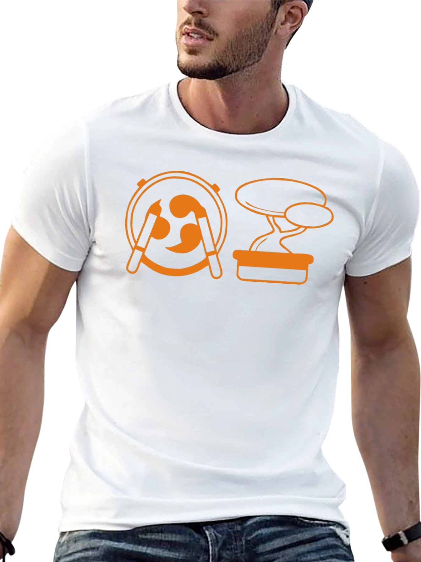 Japanese Art T-Shirt - Drum & Bonsai