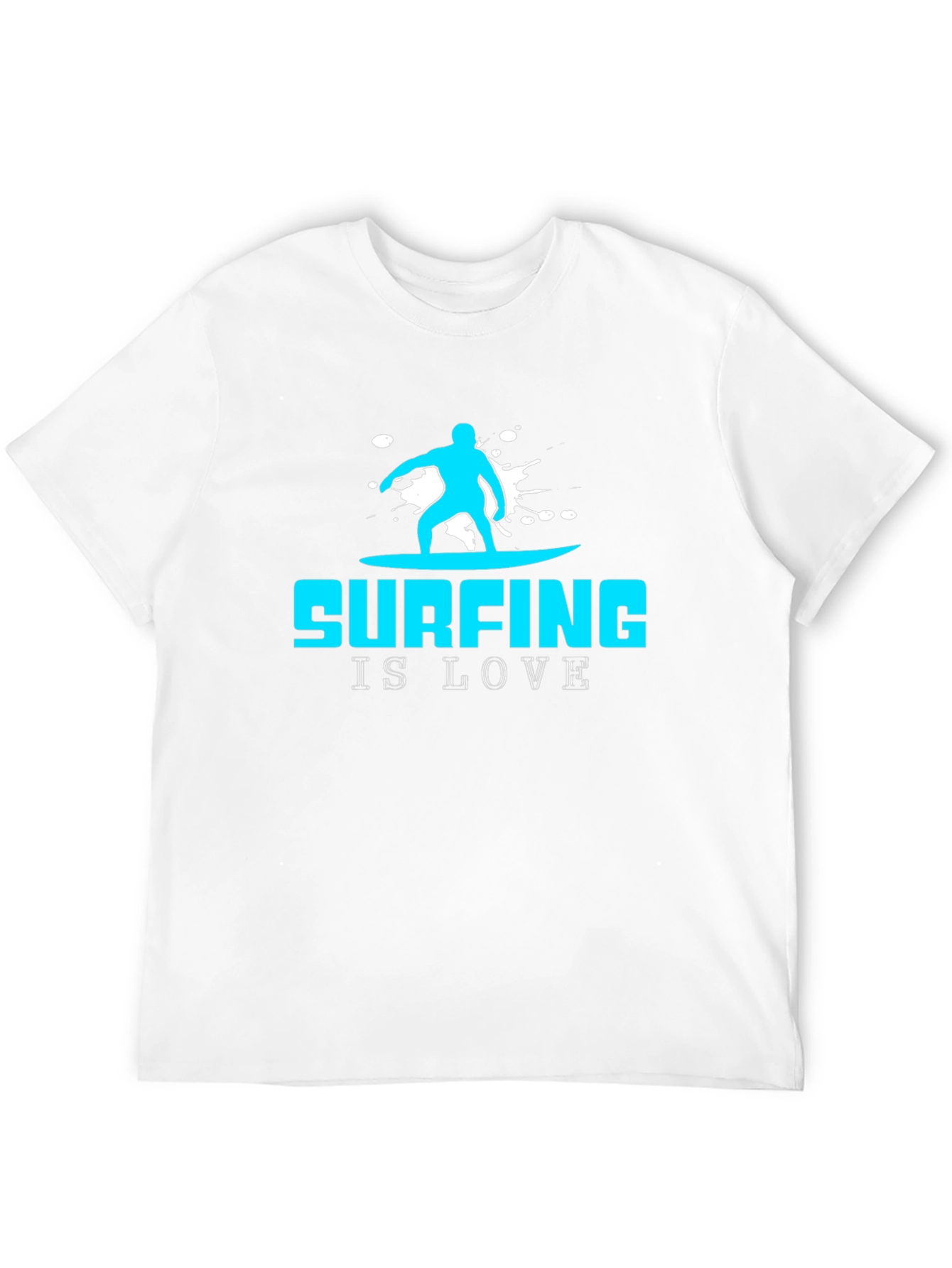 Surfing is Love Graphic Tee - Black