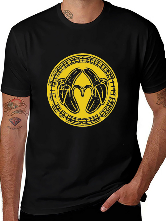 Banana Heart Graphic Tee - Unique Design Stylish Black Shirt