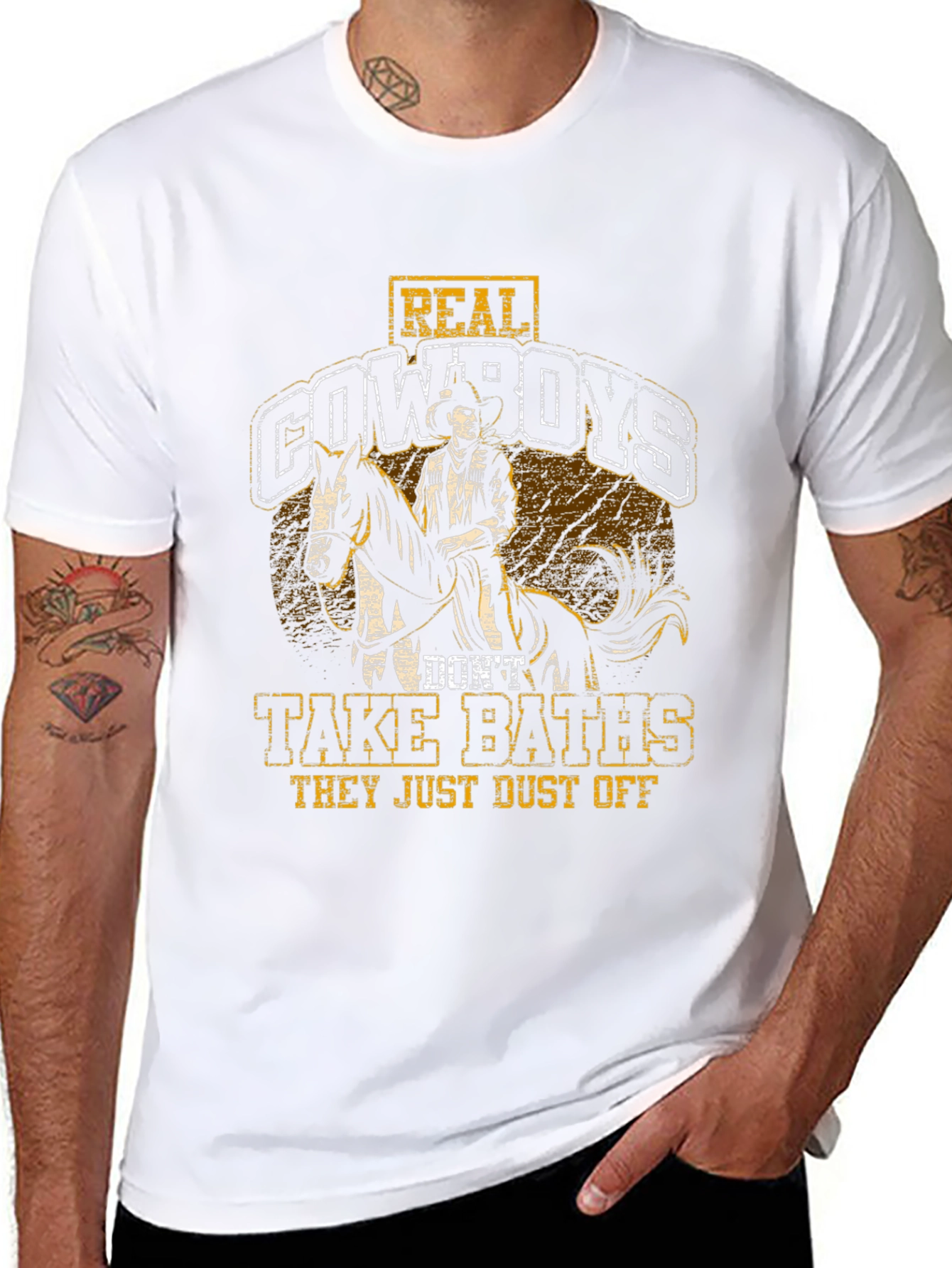 Real Cowboys Dont Take Baths T-Shirt