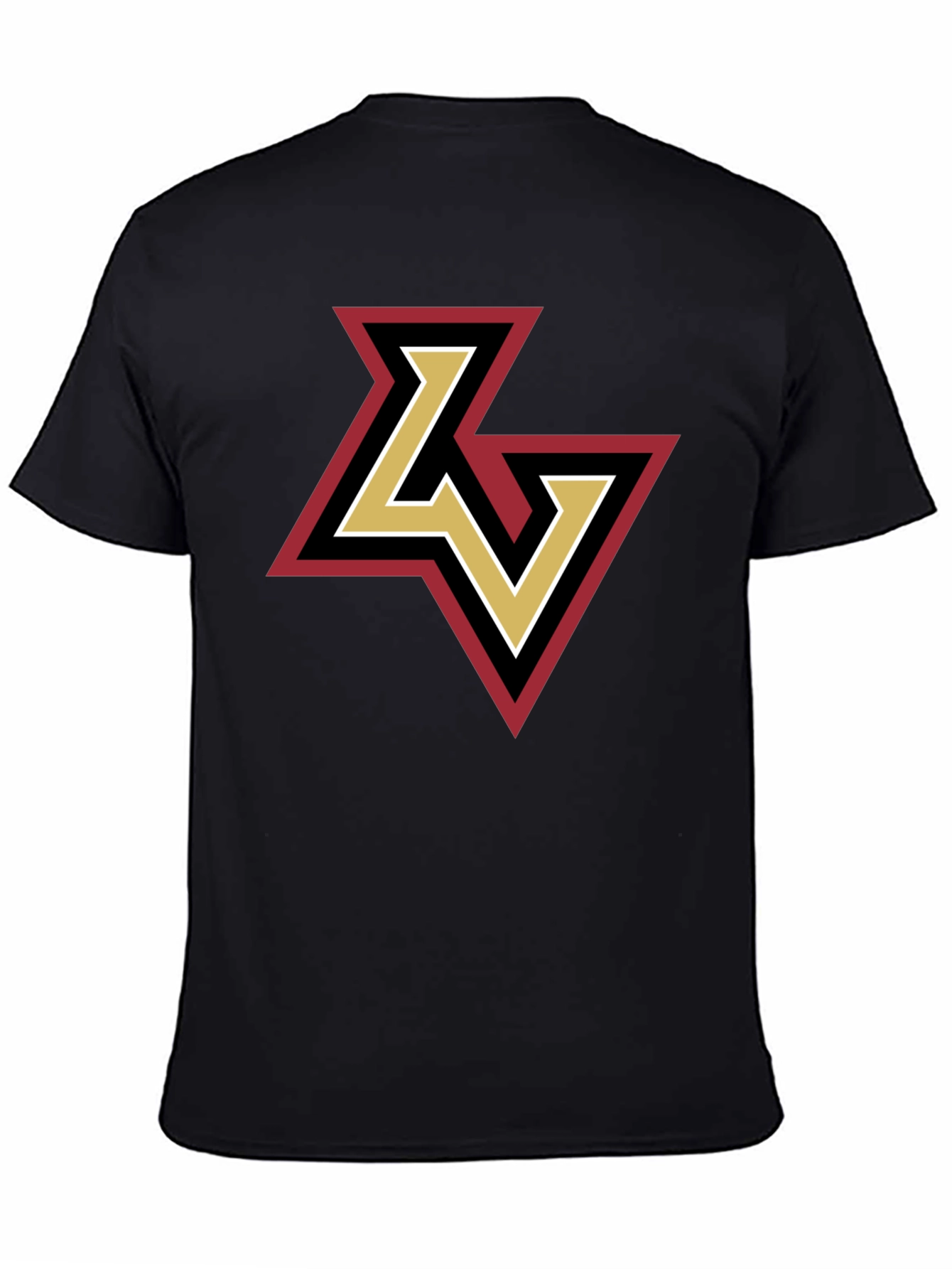 LV Logo Tee - Stylish Black Cotton Graphic T-Shirt
