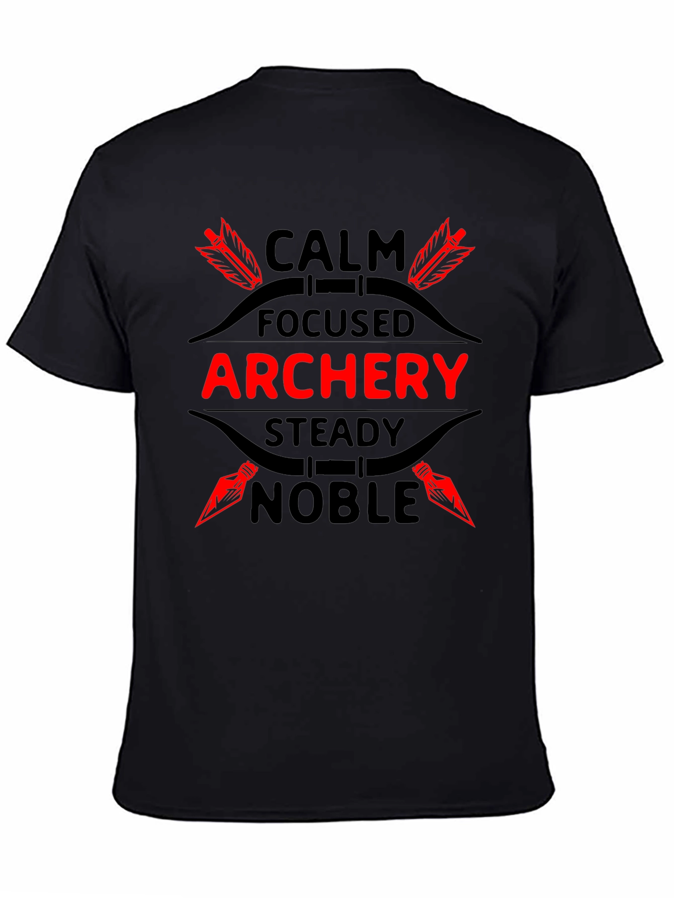 Archery T-Shirt: Calm Focused Noble Design