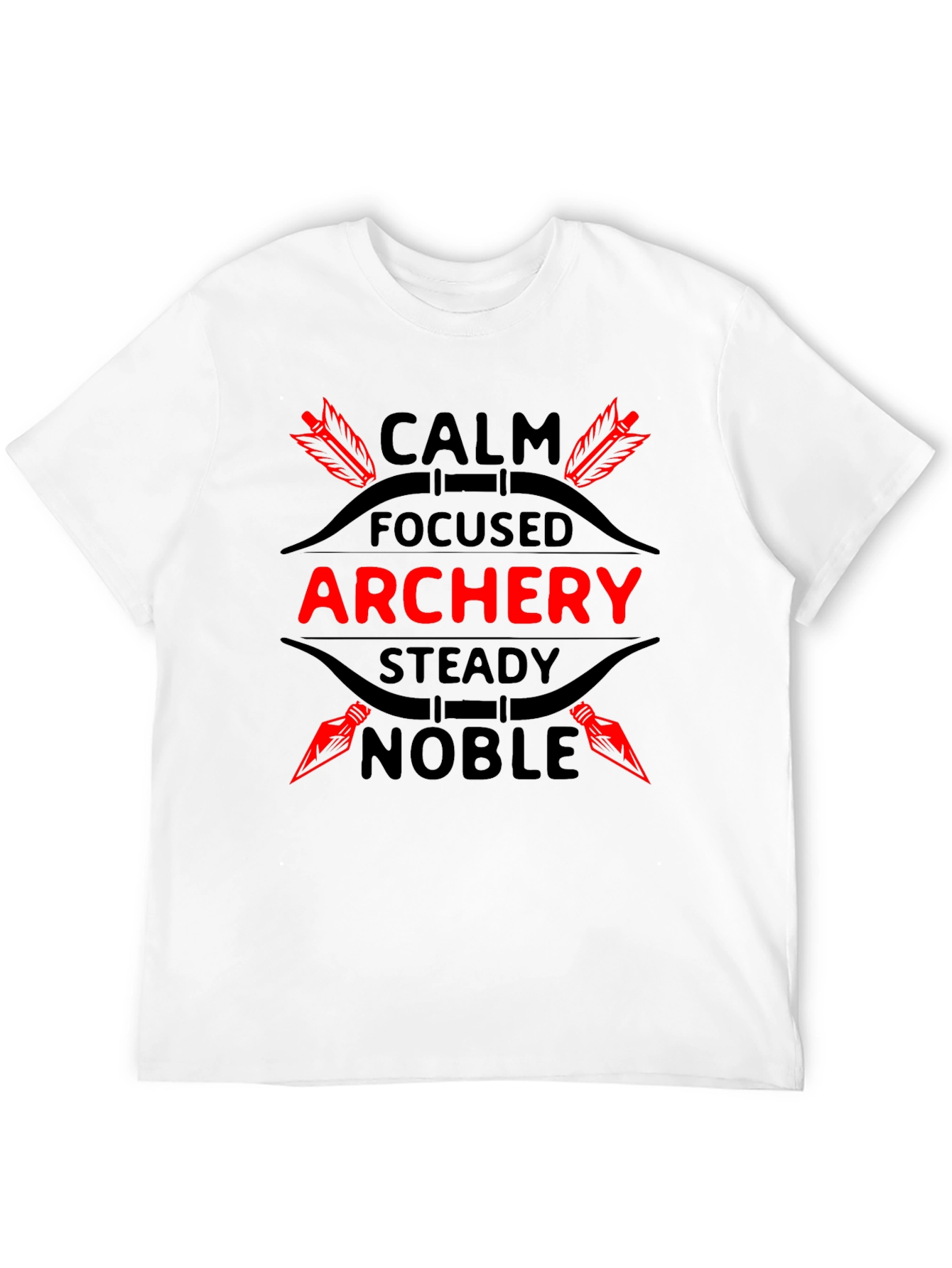 Archery T-Shirt: Calm Focused Noble Design