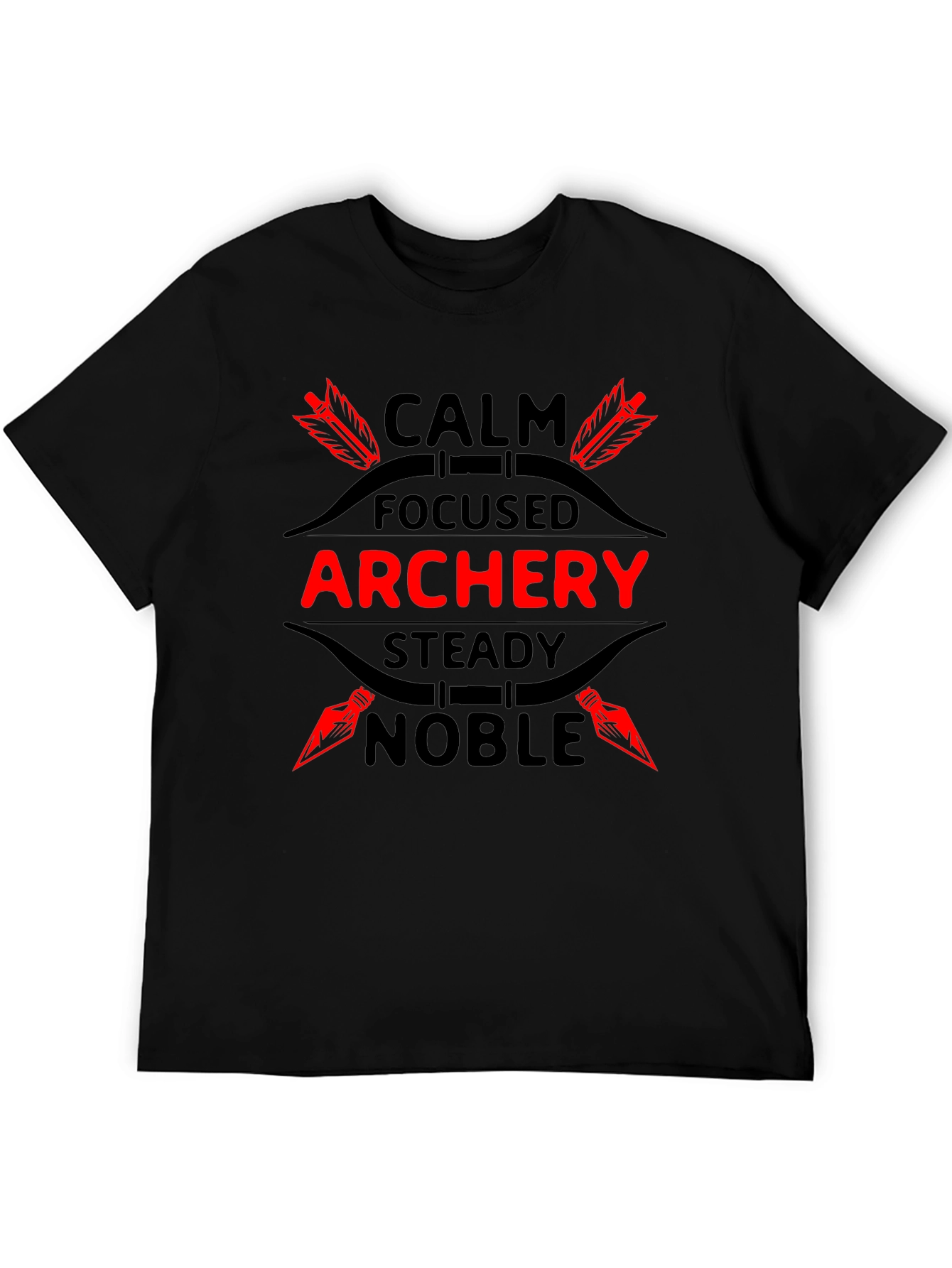 Archery T-Shirt: Calm Focused Noble Design