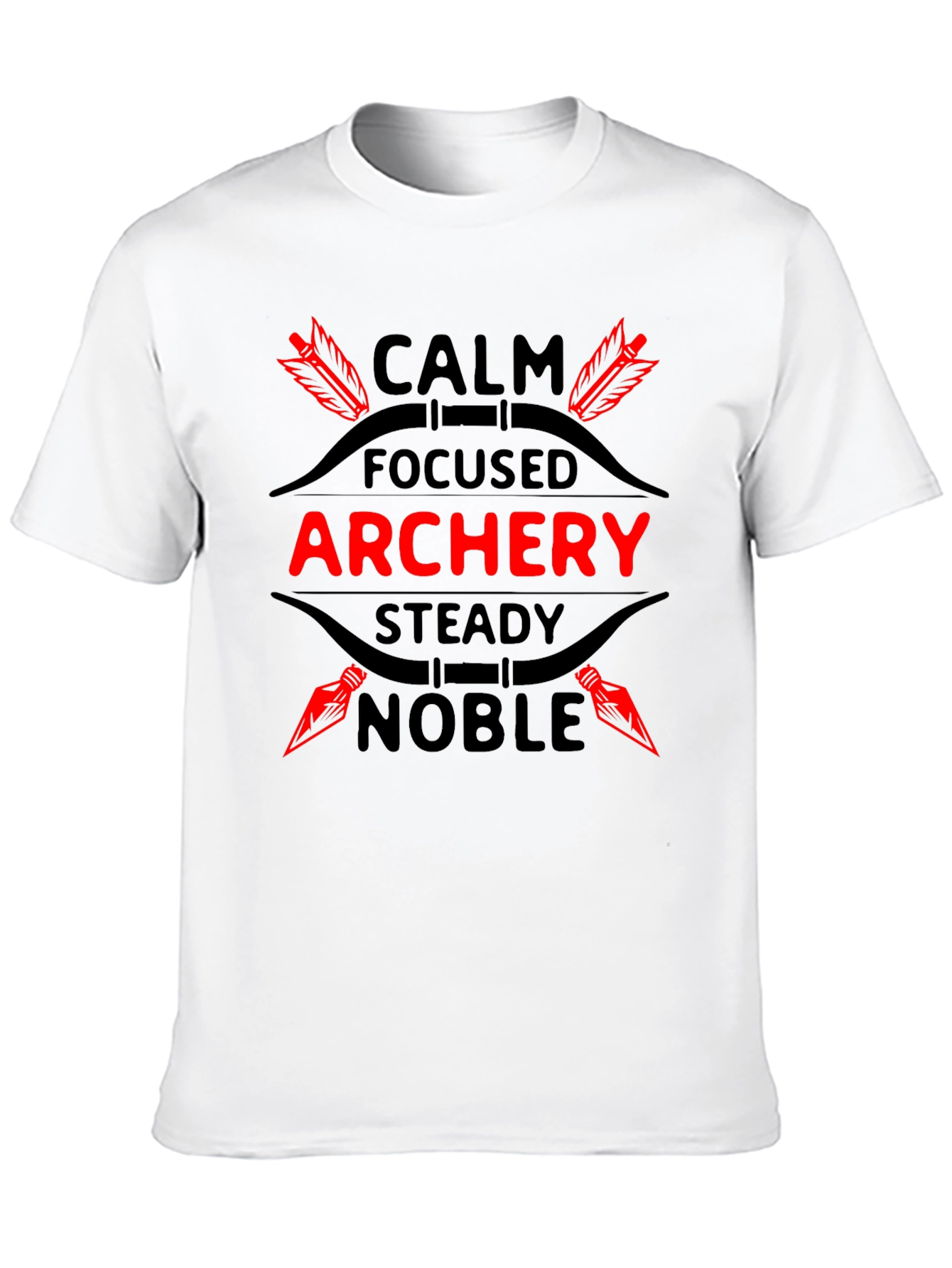Archery T-Shirt: Calm Focused Noble Design