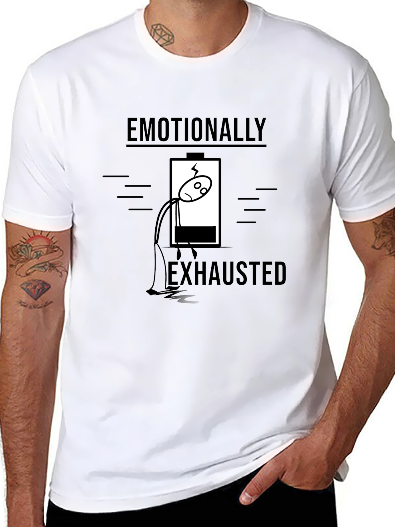 Emotionally Exhausted Graphic Tee - Funny T-Shirt