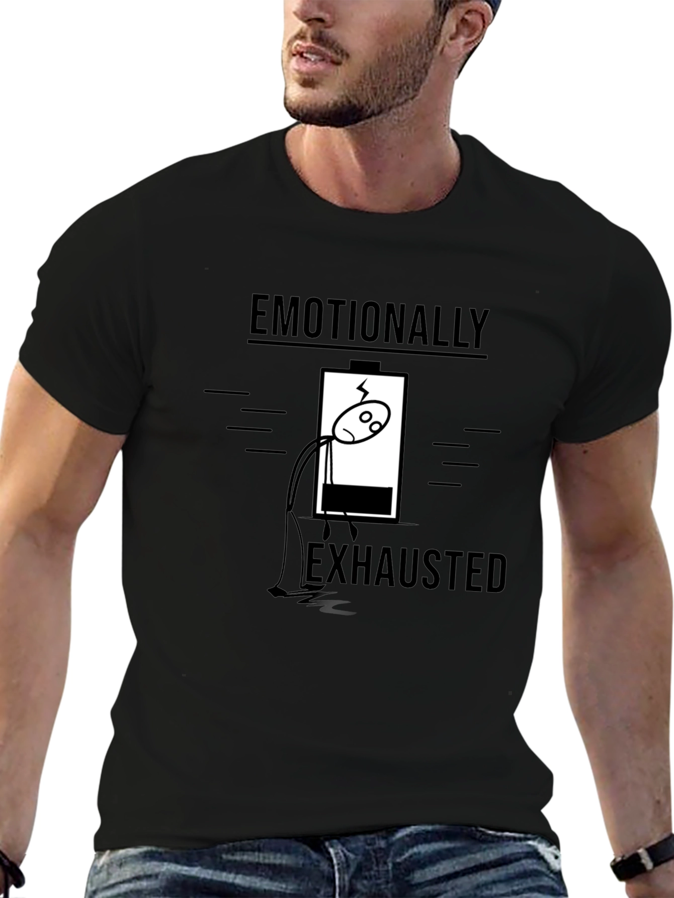 Emotionally Exhausted Graphic Tee - Funny T-Shirt