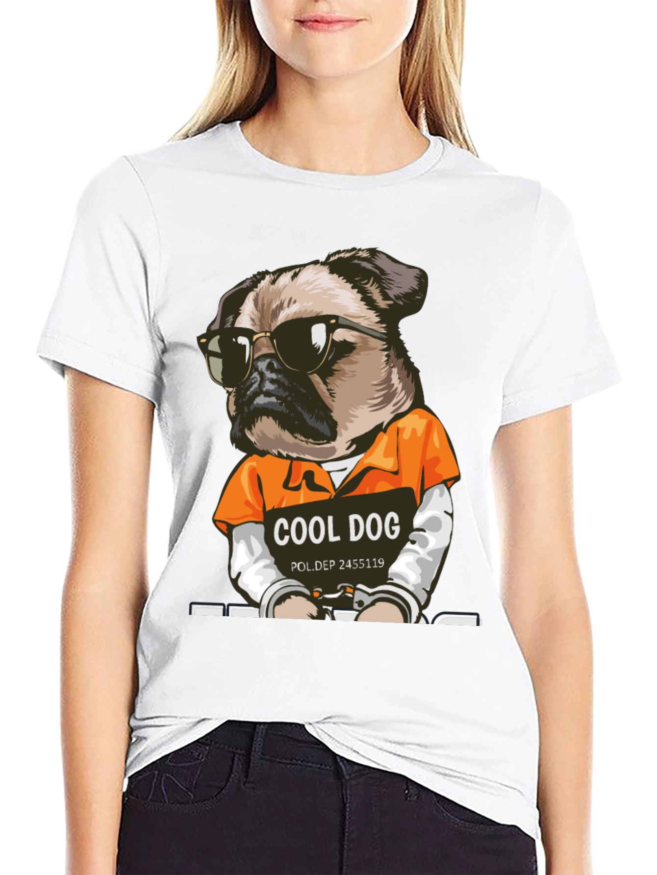 Cool Dog Inmate Graphic T-Shirt