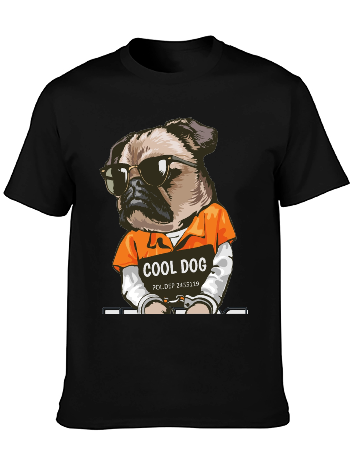 Cool Dog Inmate Graphic T-Shirt