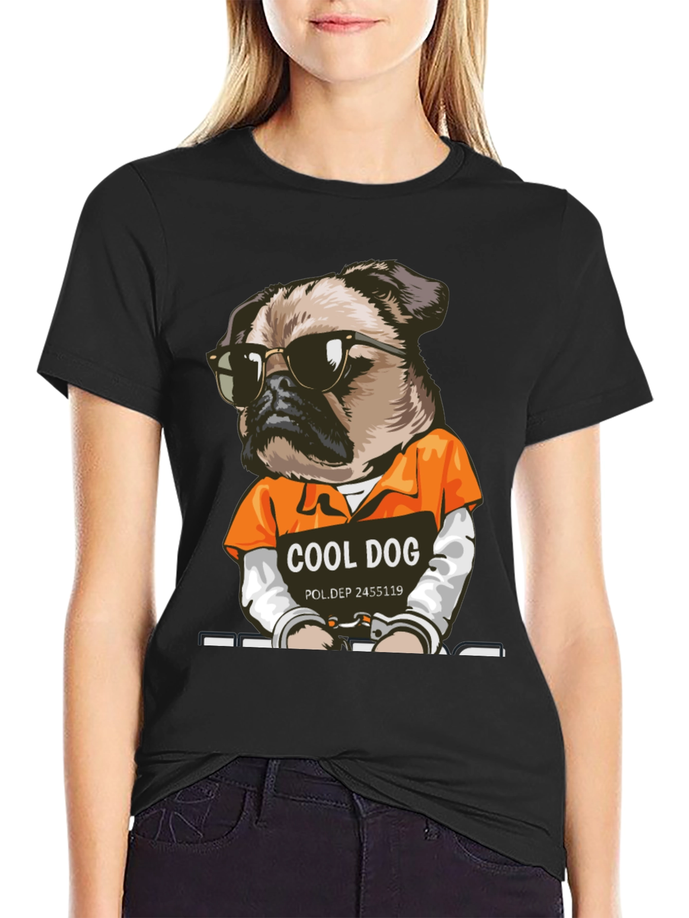 Cool Dog Inmate Graphic T-Shirt