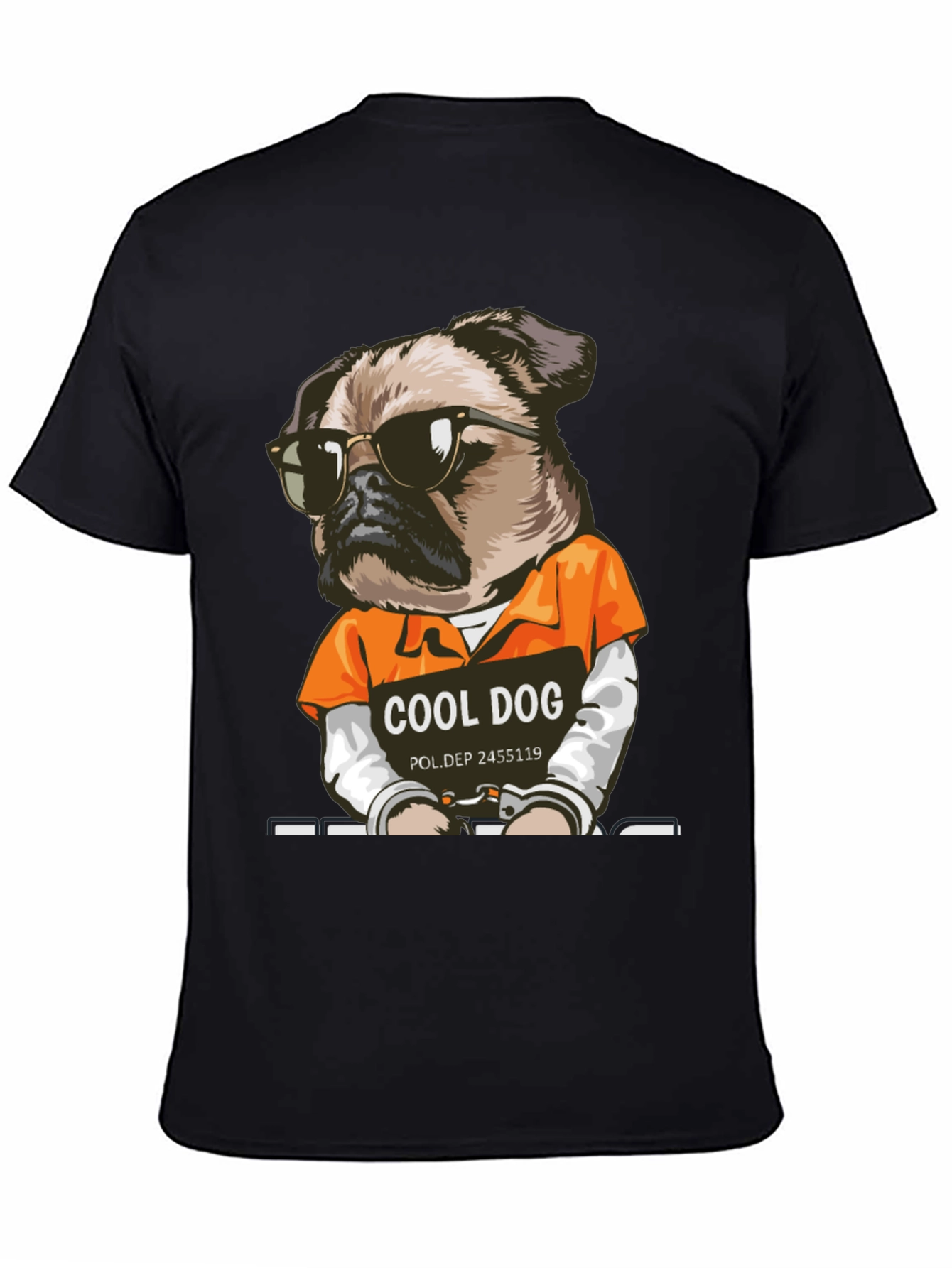 Cool Dog Inmate Graphic T-Shirt