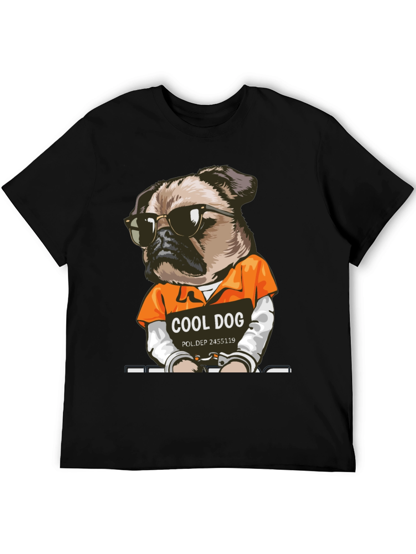Cool Dog Inmate Graphic T-Shirt