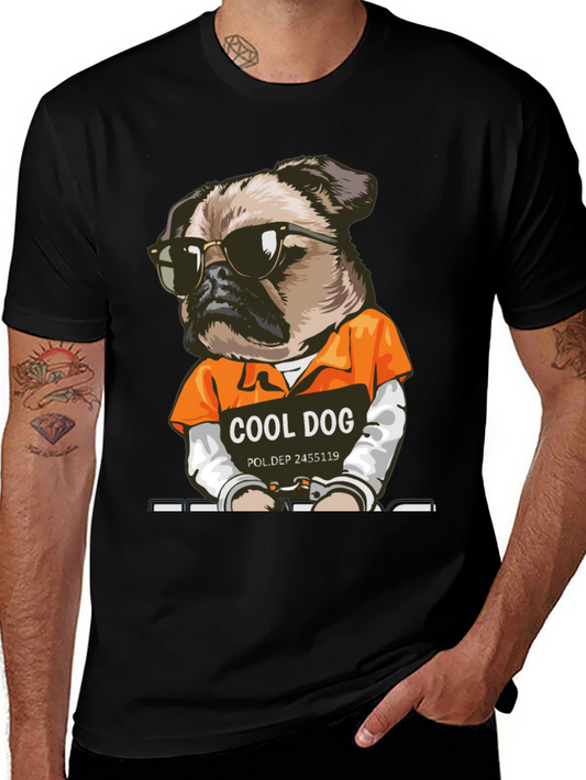 Cool Dog Inmate Graphic T-Shirt