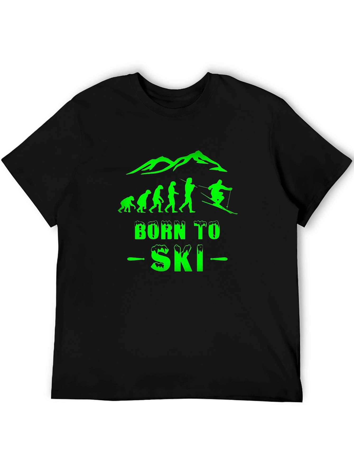 Born To Ski Evolution T-Shirt - Black