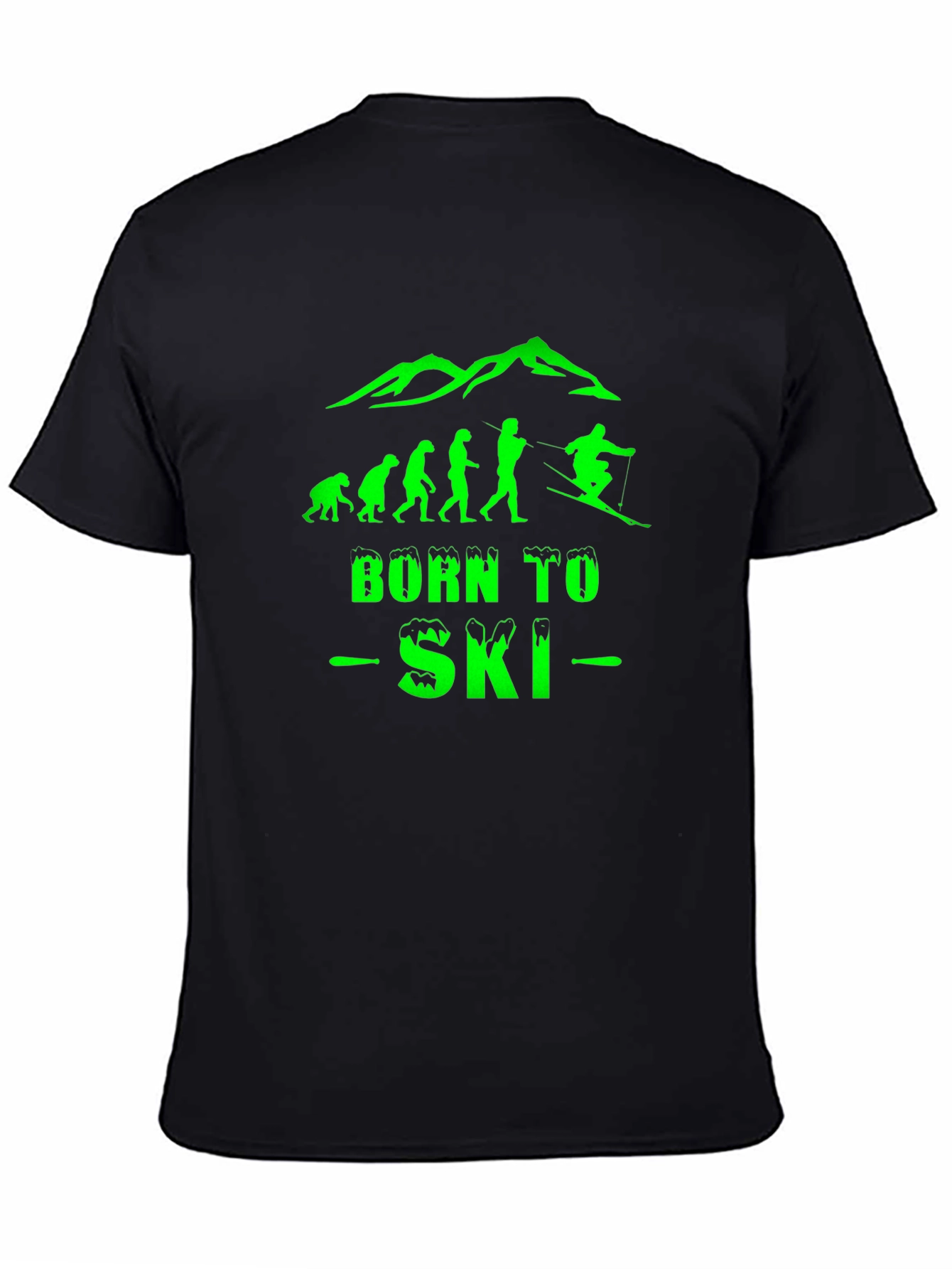 Born To Ski Evolution T-Shirt - Black