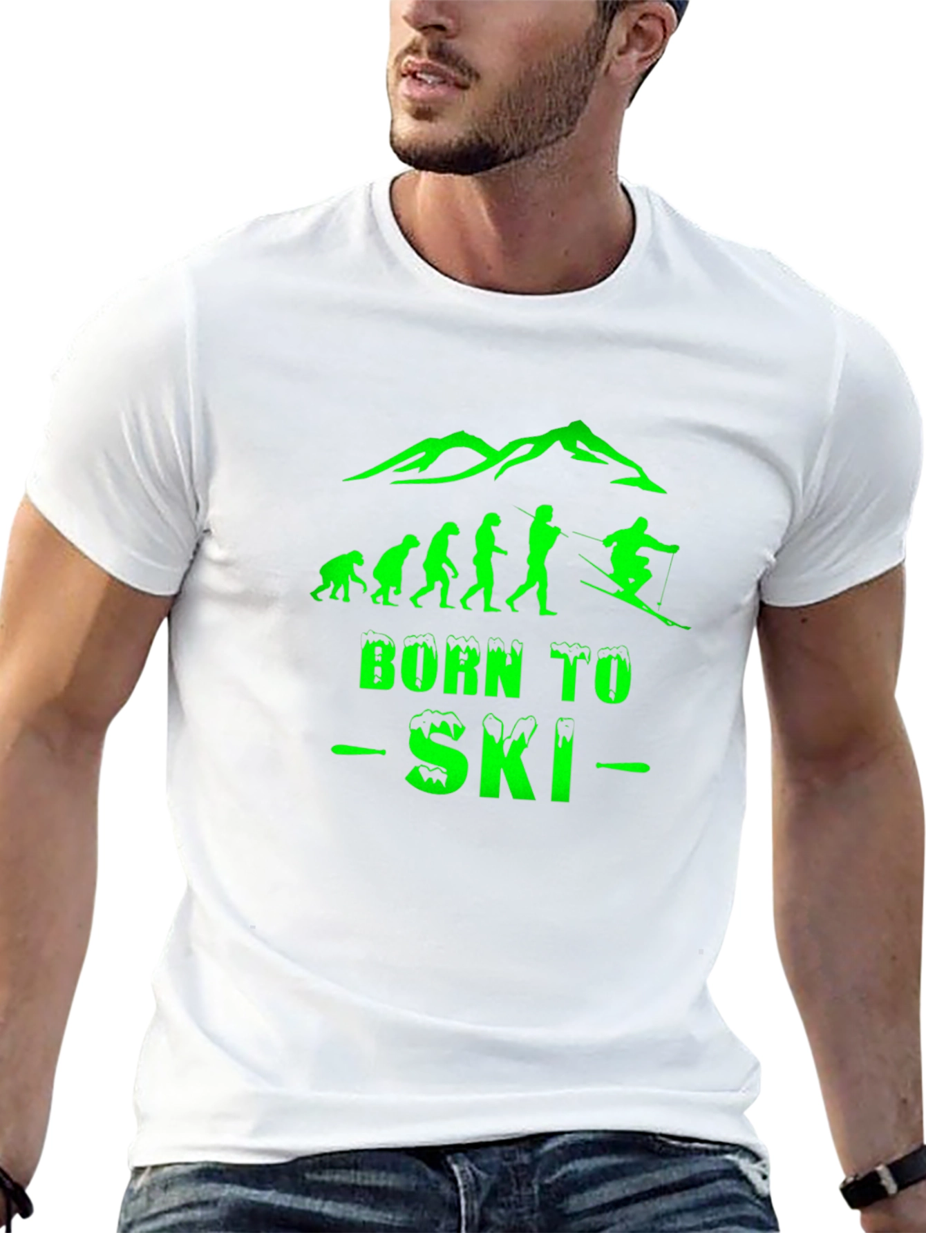 Born To Ski Evolution T-Shirt - Black