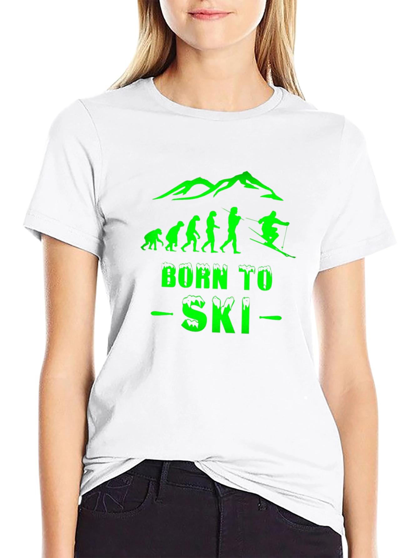 Born To Ski Evolution T-Shirt - Black