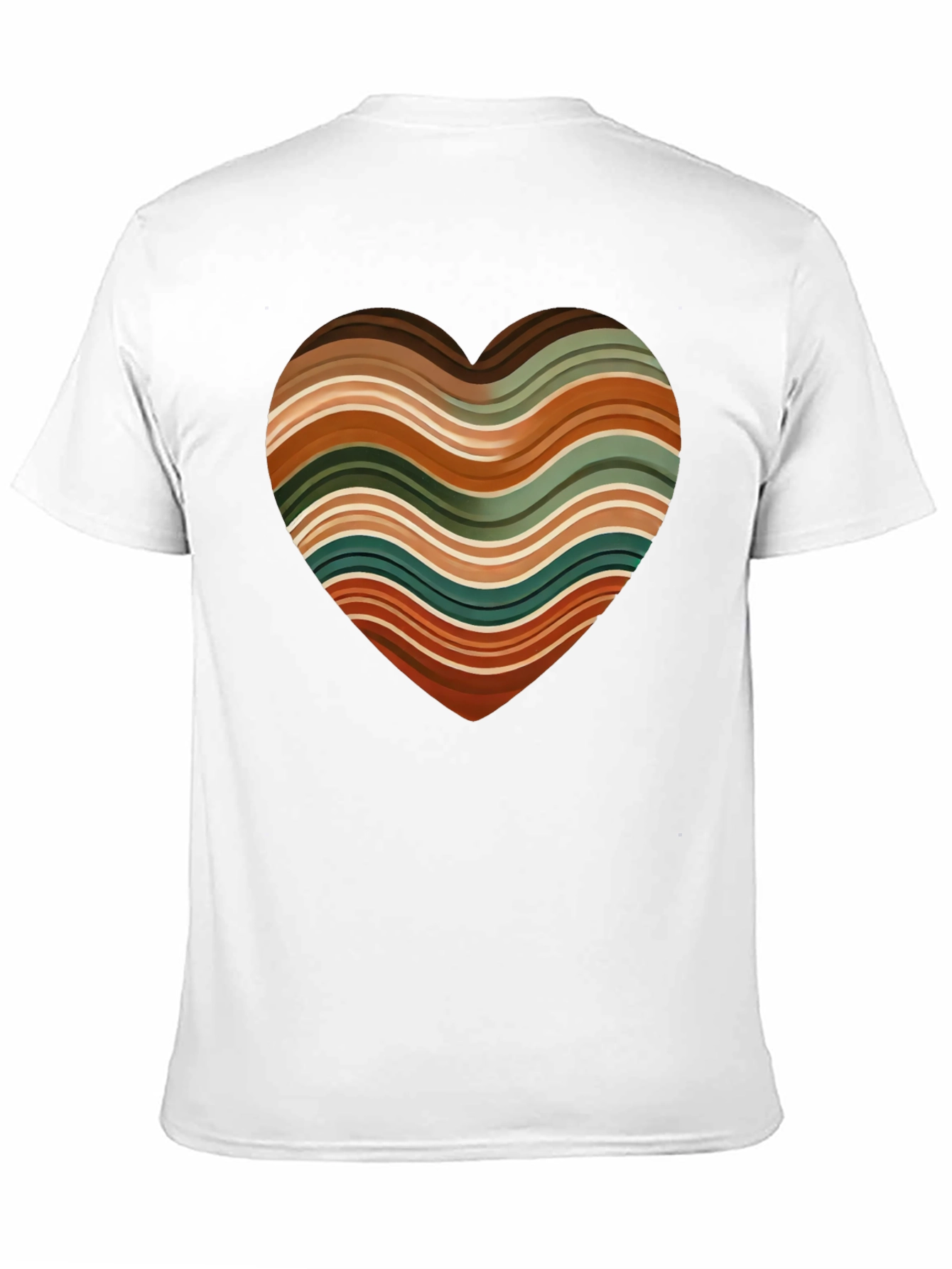 Retro Striped Heart Graphic Tee