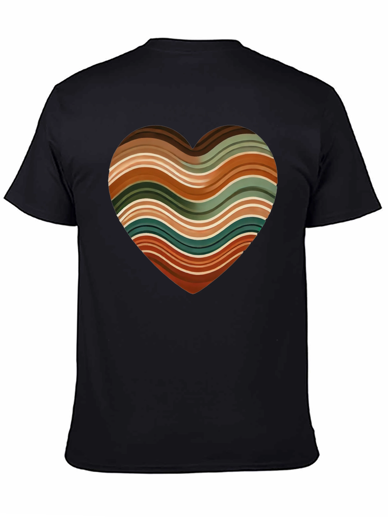 Retro Striped Heart Graphic Tee