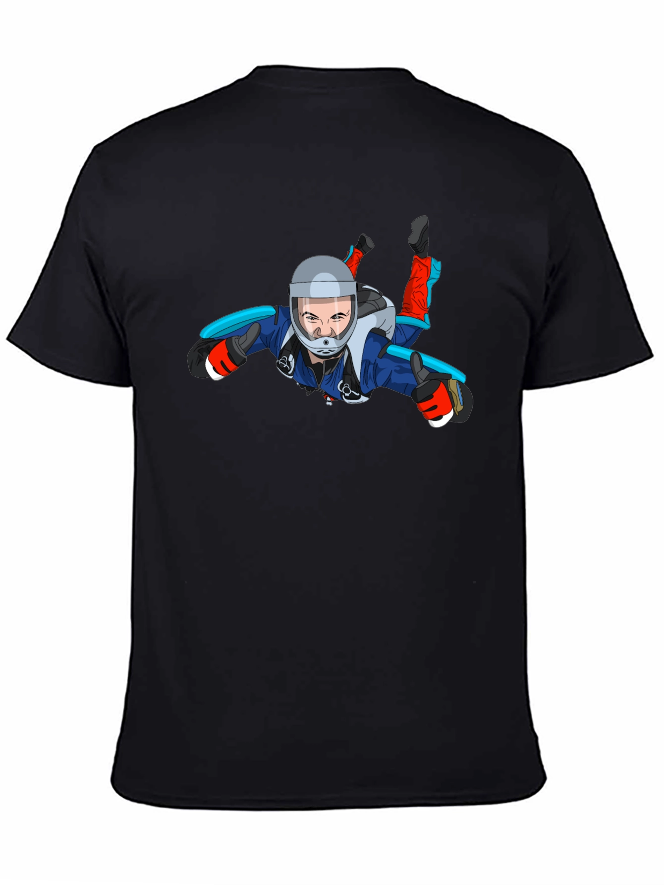 Skydiving Graphic Tee - Black Unisex T-Shirt