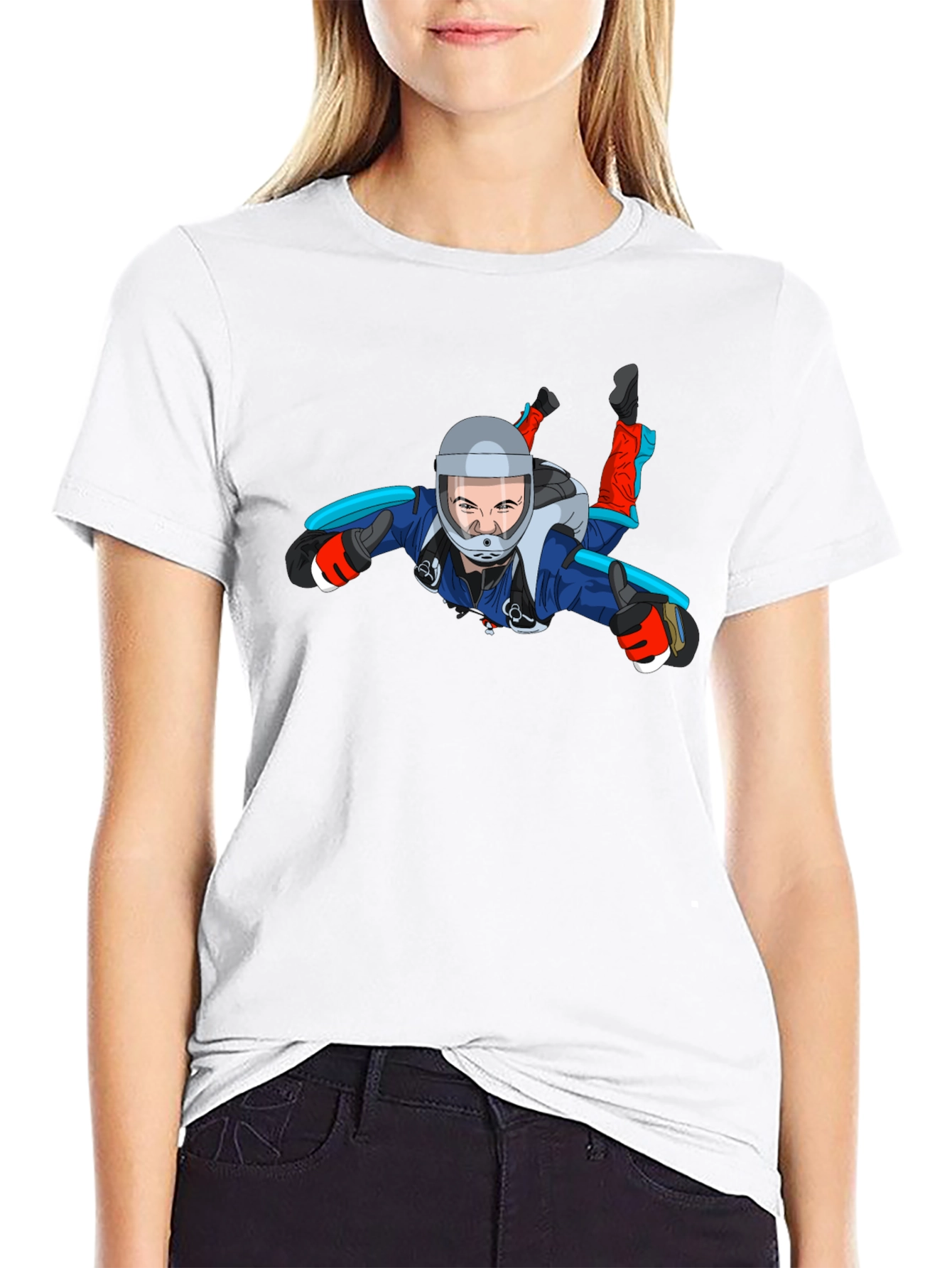 Skydiving Graphic Tee - Black Unisex T-Shirt