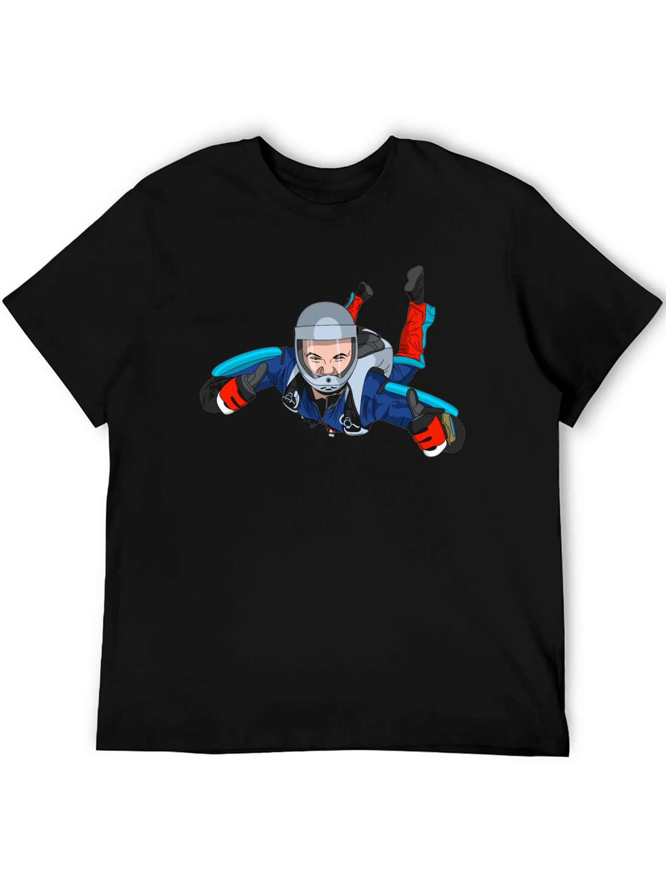 Skydiving Graphic Tee - Black Unisex T-Shirt