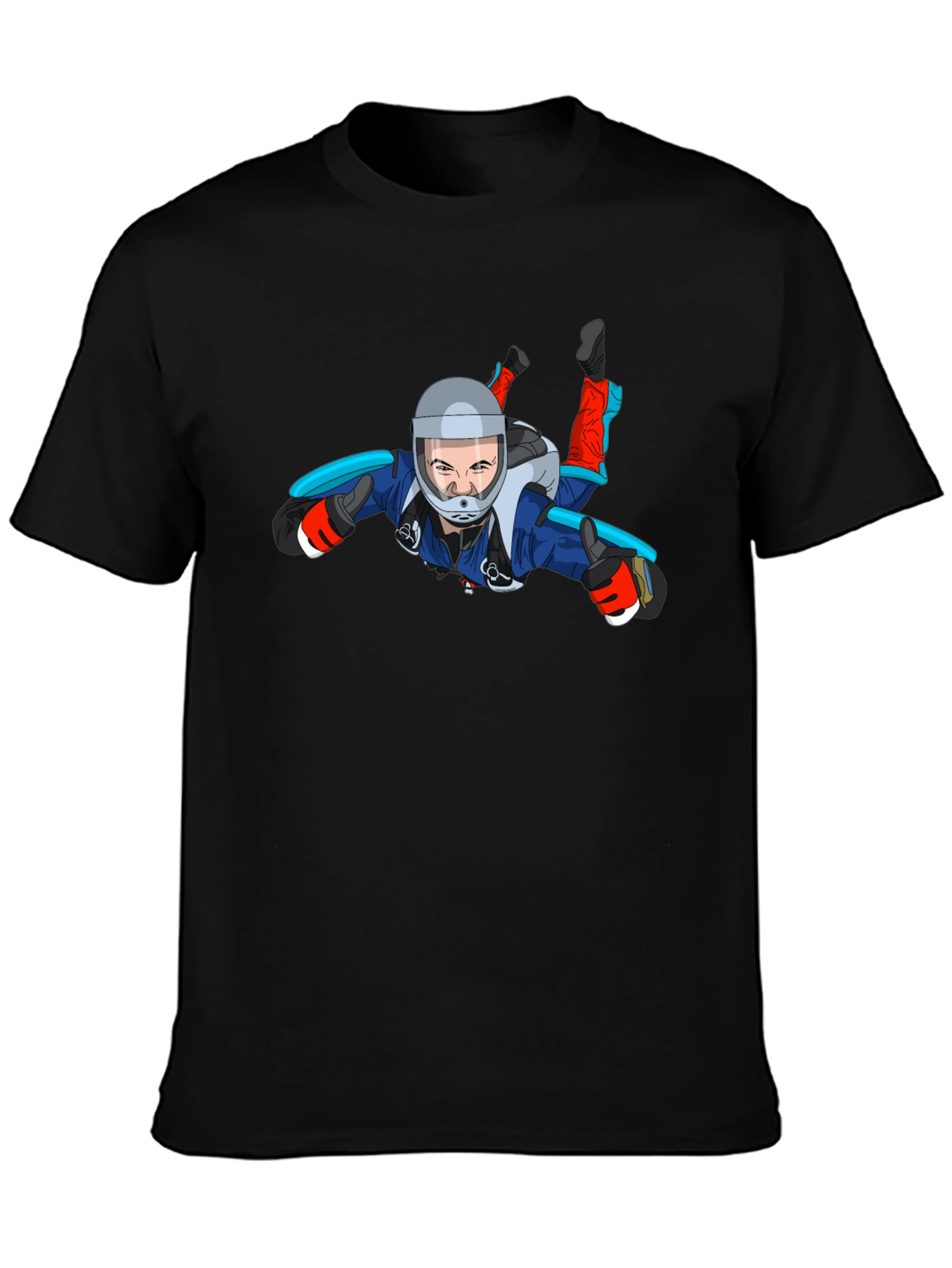 Skydiving Graphic Tee - Black Unisex T-Shirt