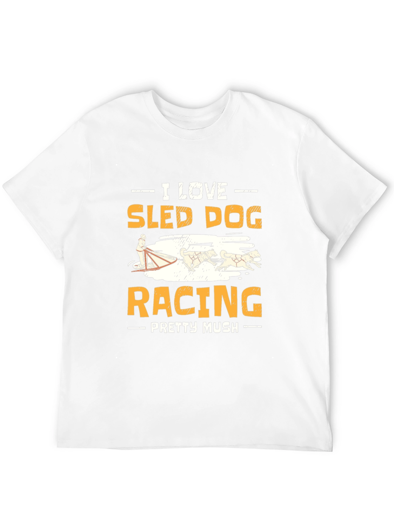 I Love Sled Dog Racing Graphic Tee