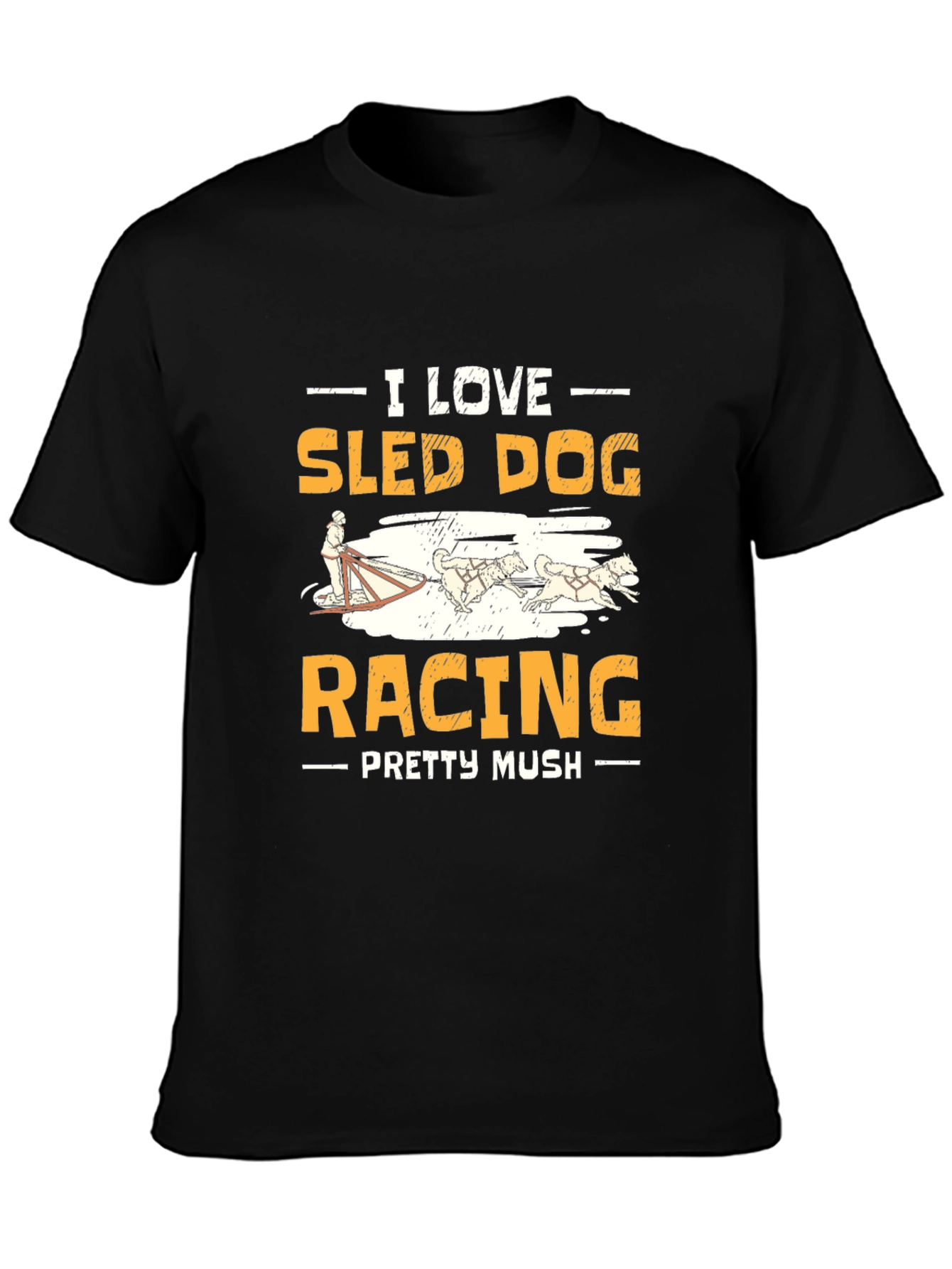 I Love Sled Dog Racing Graphic Tee