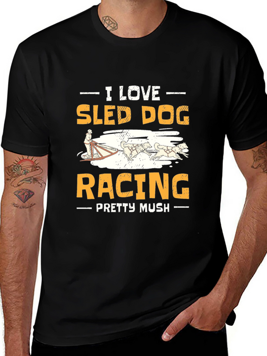 I Love Sled Dog Racing Graphic Tee