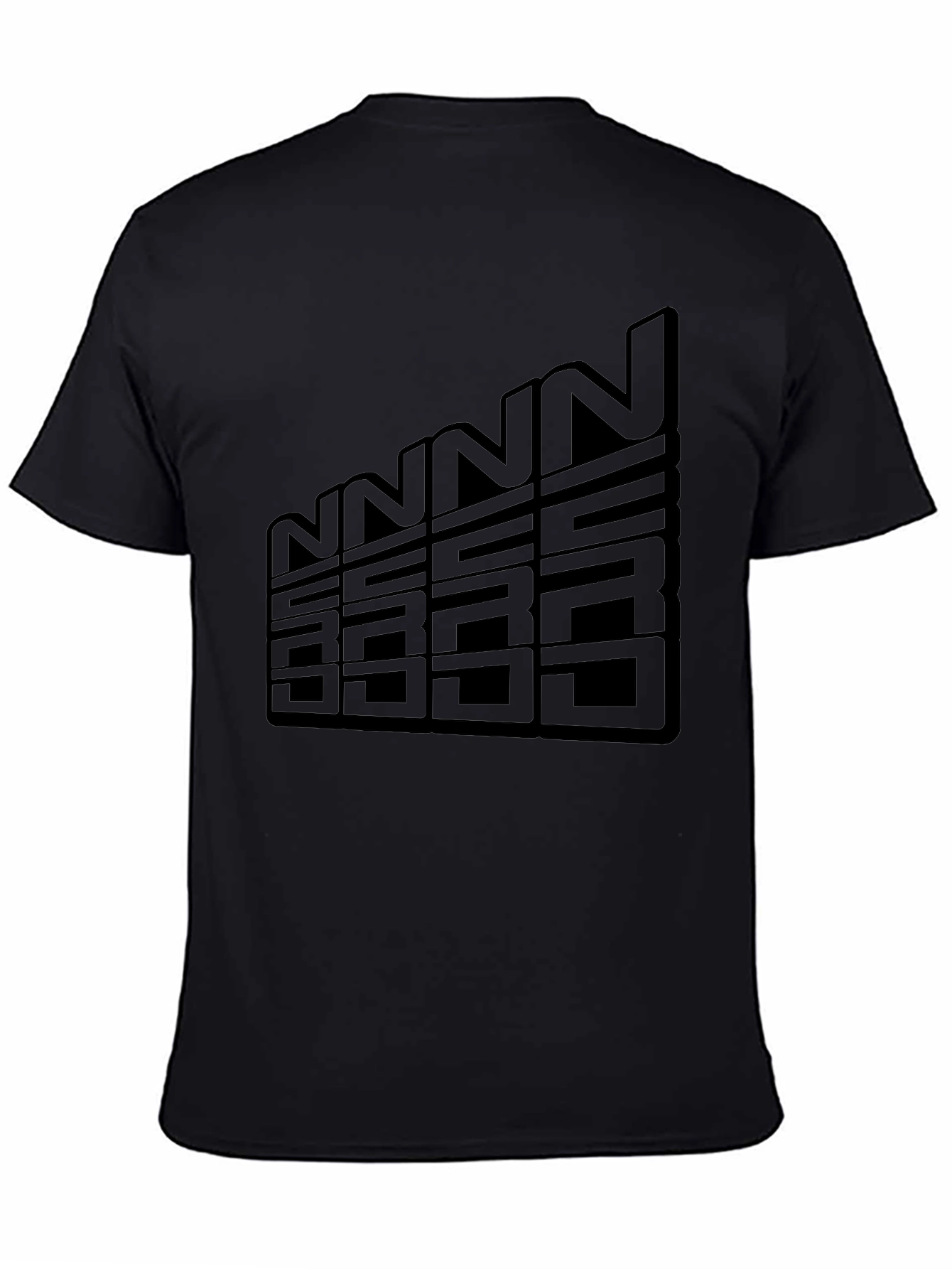 Black Graphic Tee - NUCC Letter Design