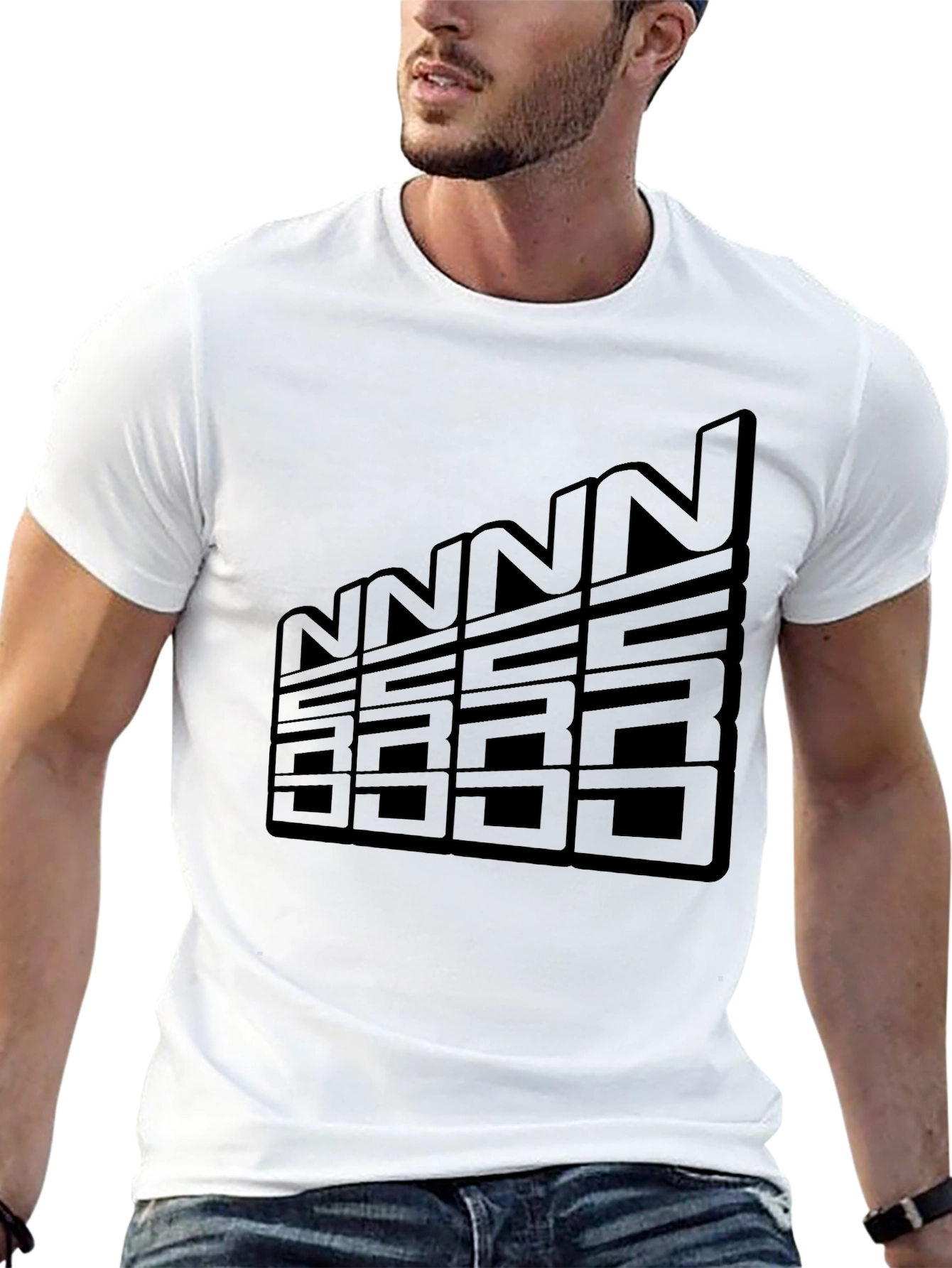 Black Graphic Tee - NUCC Letter Design