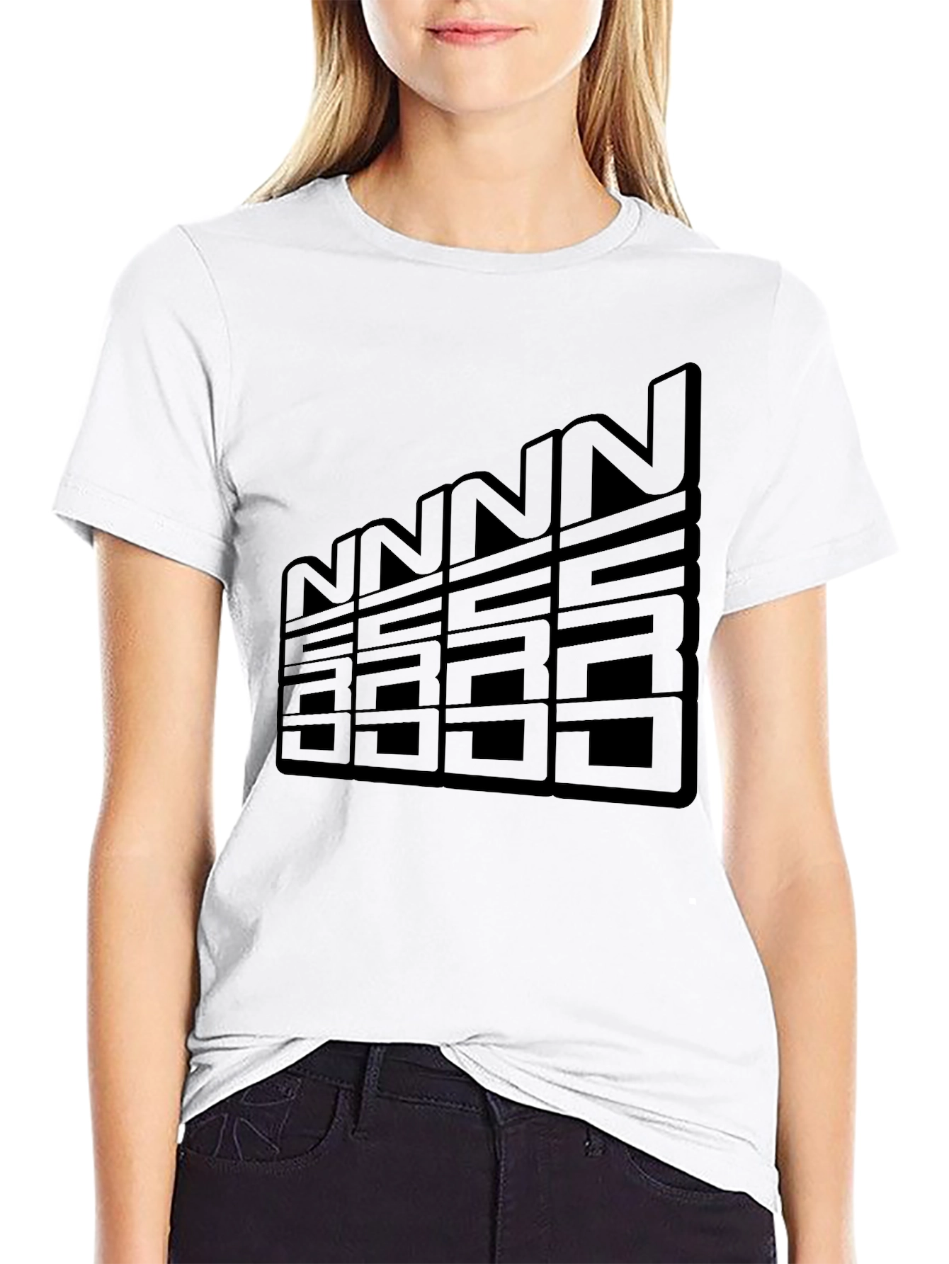 Black Graphic Tee - NUCC Letter Design