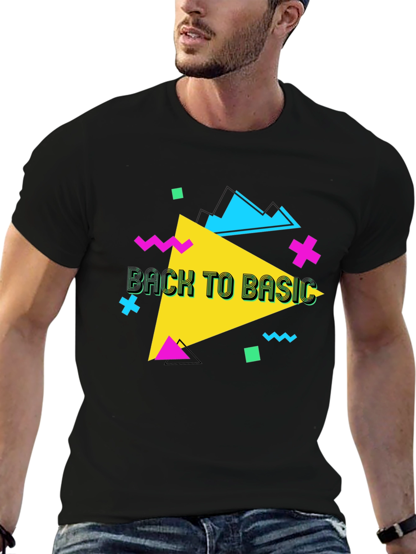 Retro Back to Basic Graphic T-Shirt