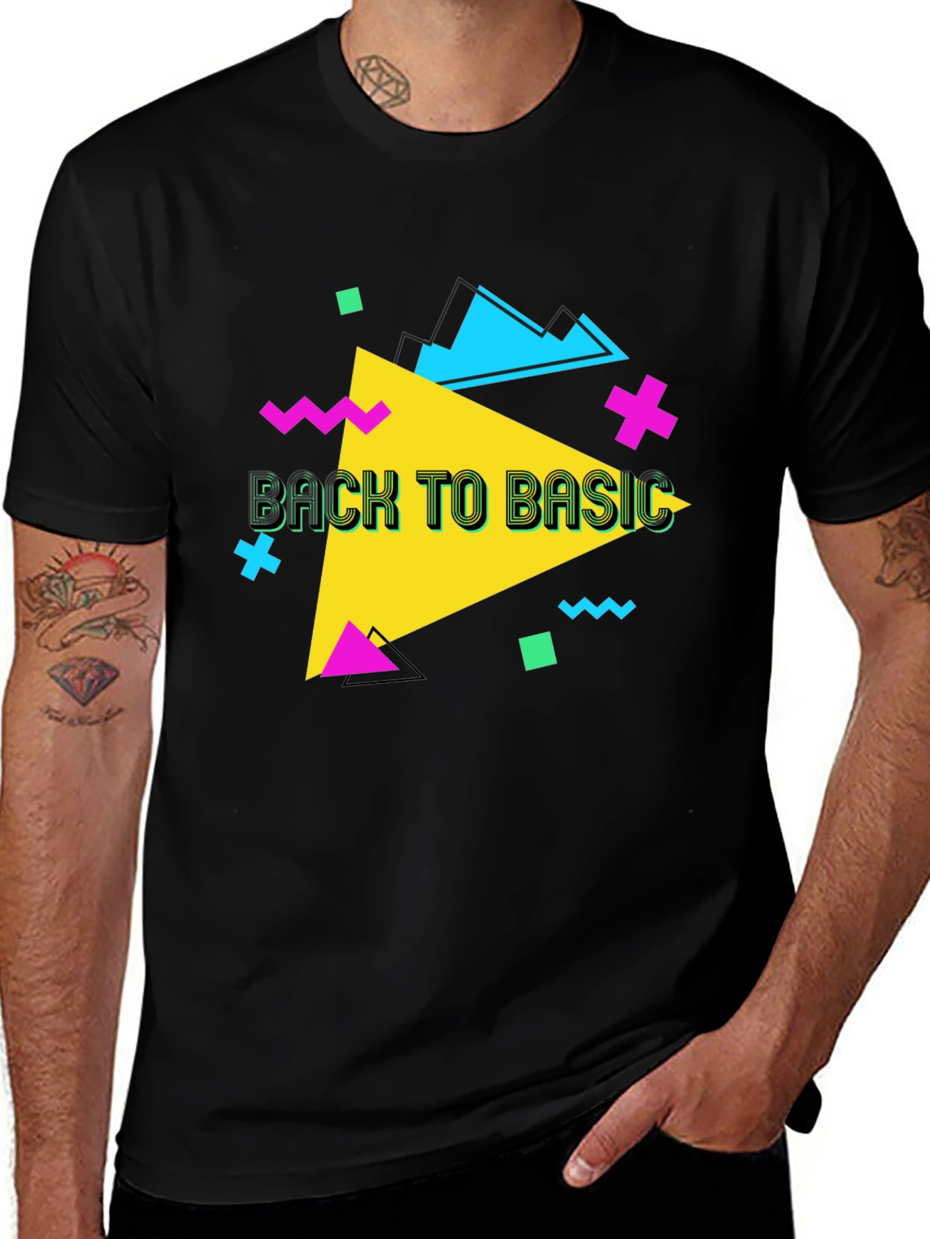 Retro Back to Basic Graphic T-Shirt