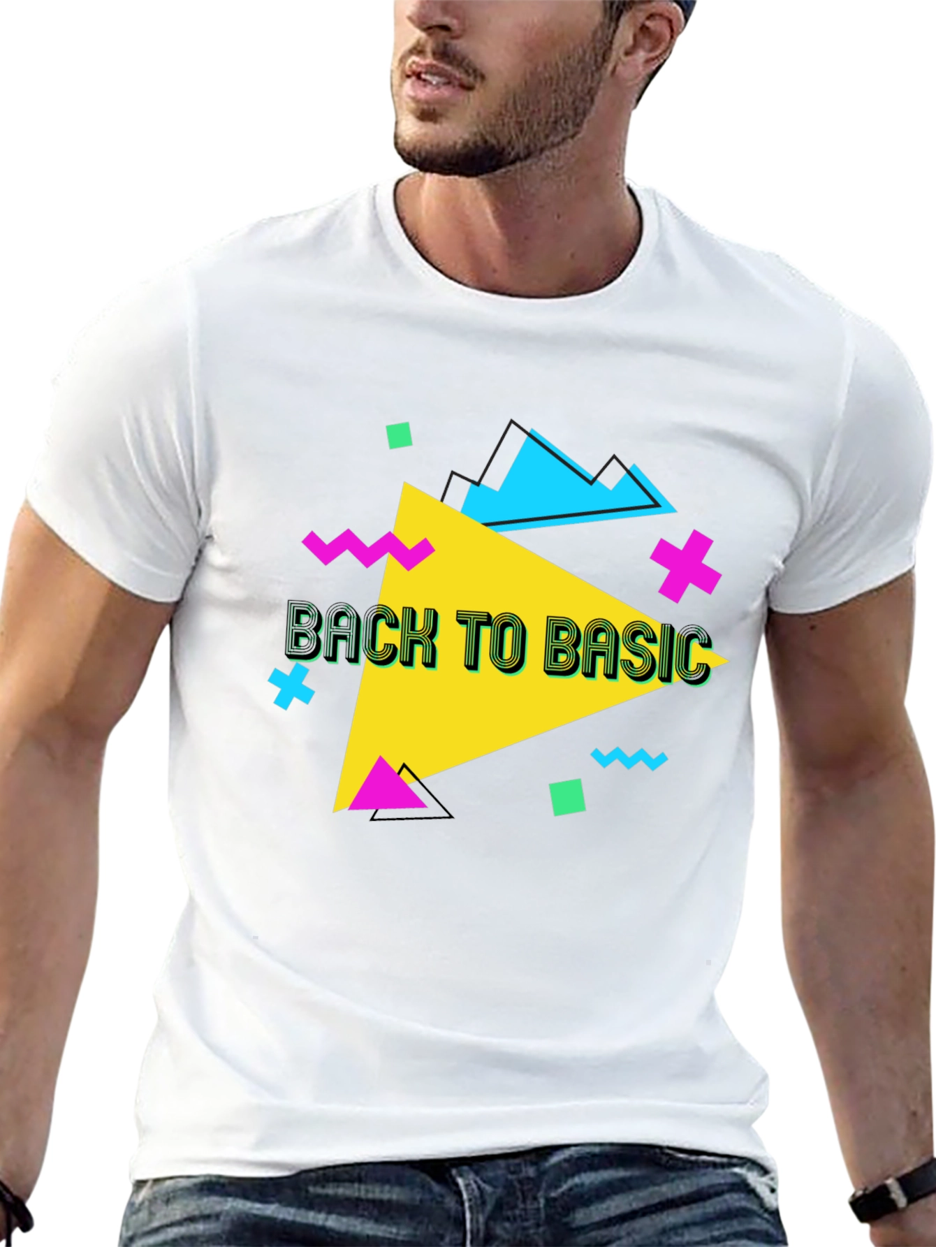 Retro Back to Basic Graphic T-Shirt