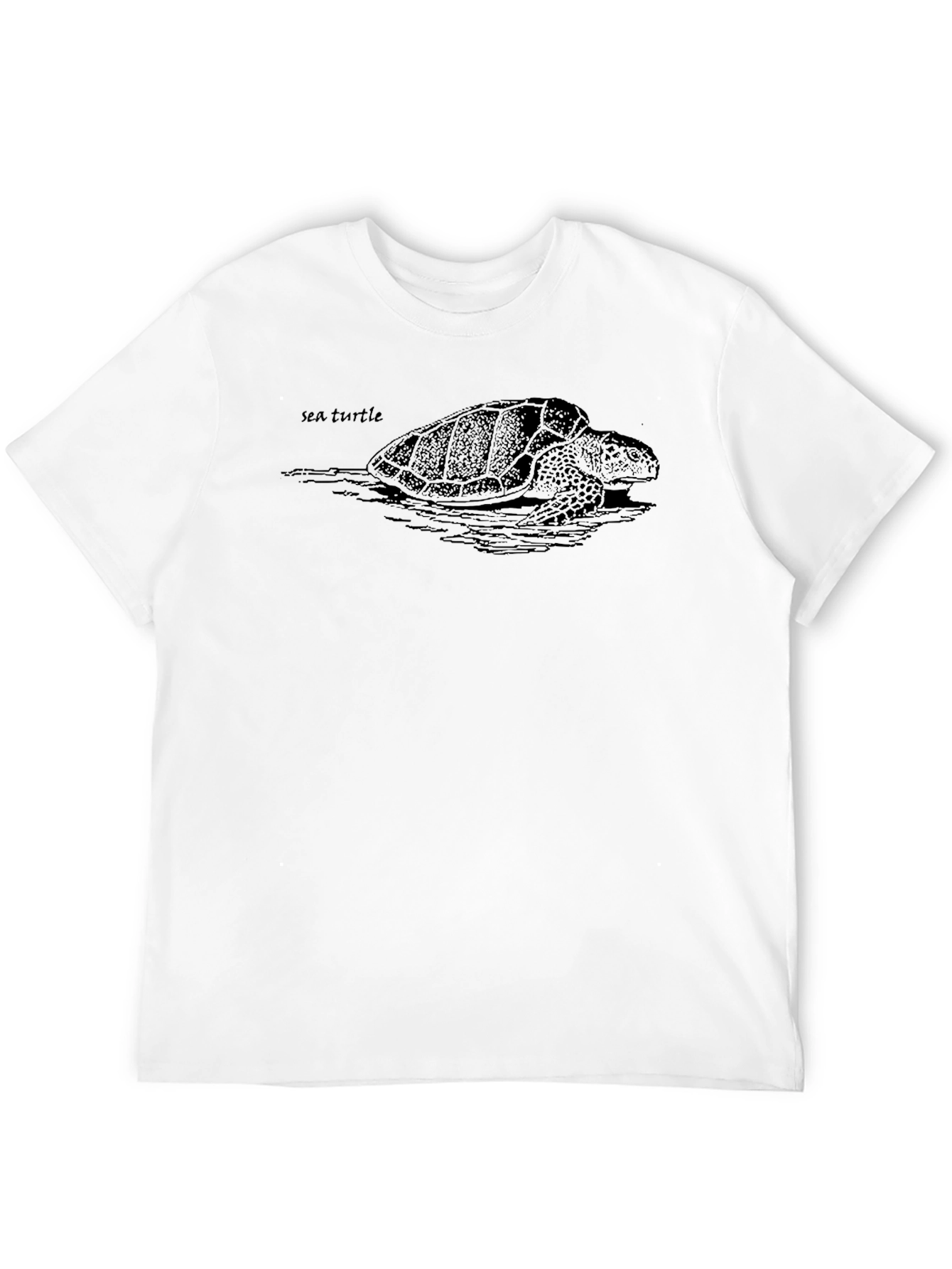 Sea Turtle Graphic T-Shirt - Black Casual Tee