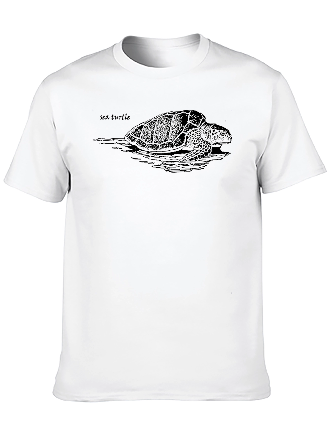 Sea Turtle Graphic T-Shirt - Black Casual Tee