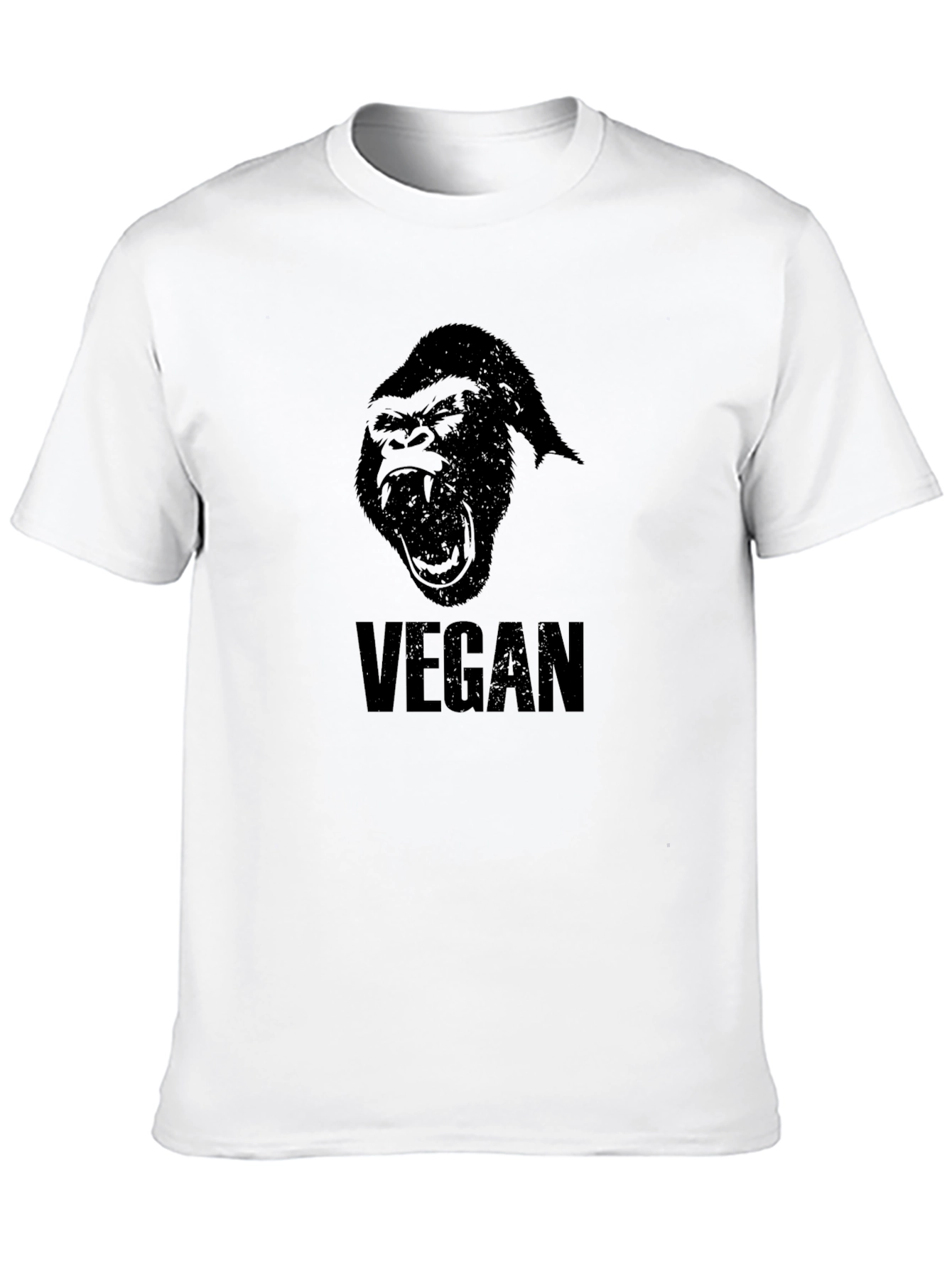 Vegan Gorilla Graphic T-Shirt - Bold Statement Tee