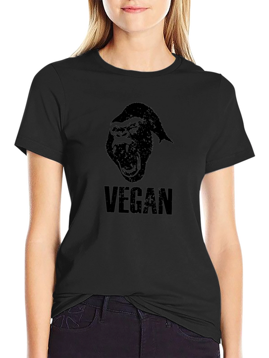 Vegan Gorilla Graphic T-Shirt - Bold Statement Tee