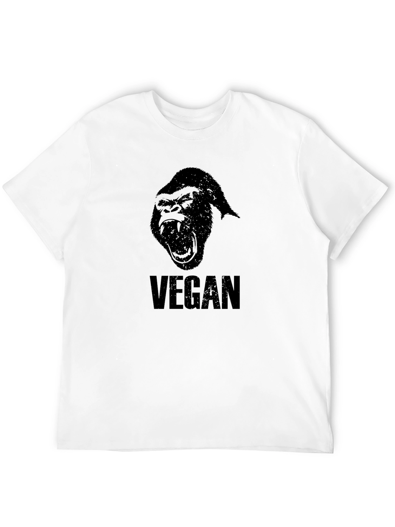Vegan Gorilla Graphic T-Shirt - Bold Statement Tee