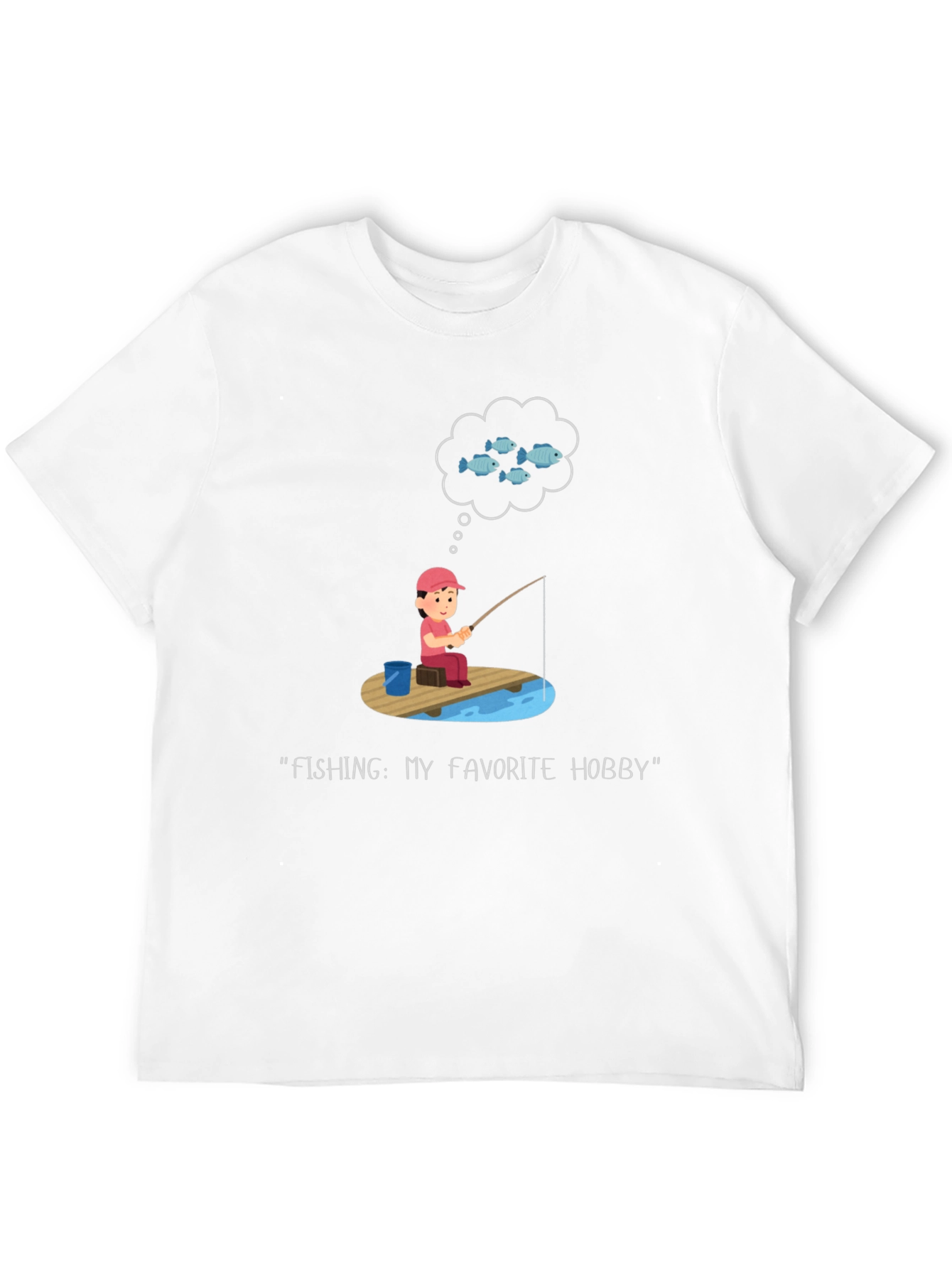 Fishing Hobby Tee - Black Graphic T-Shirt