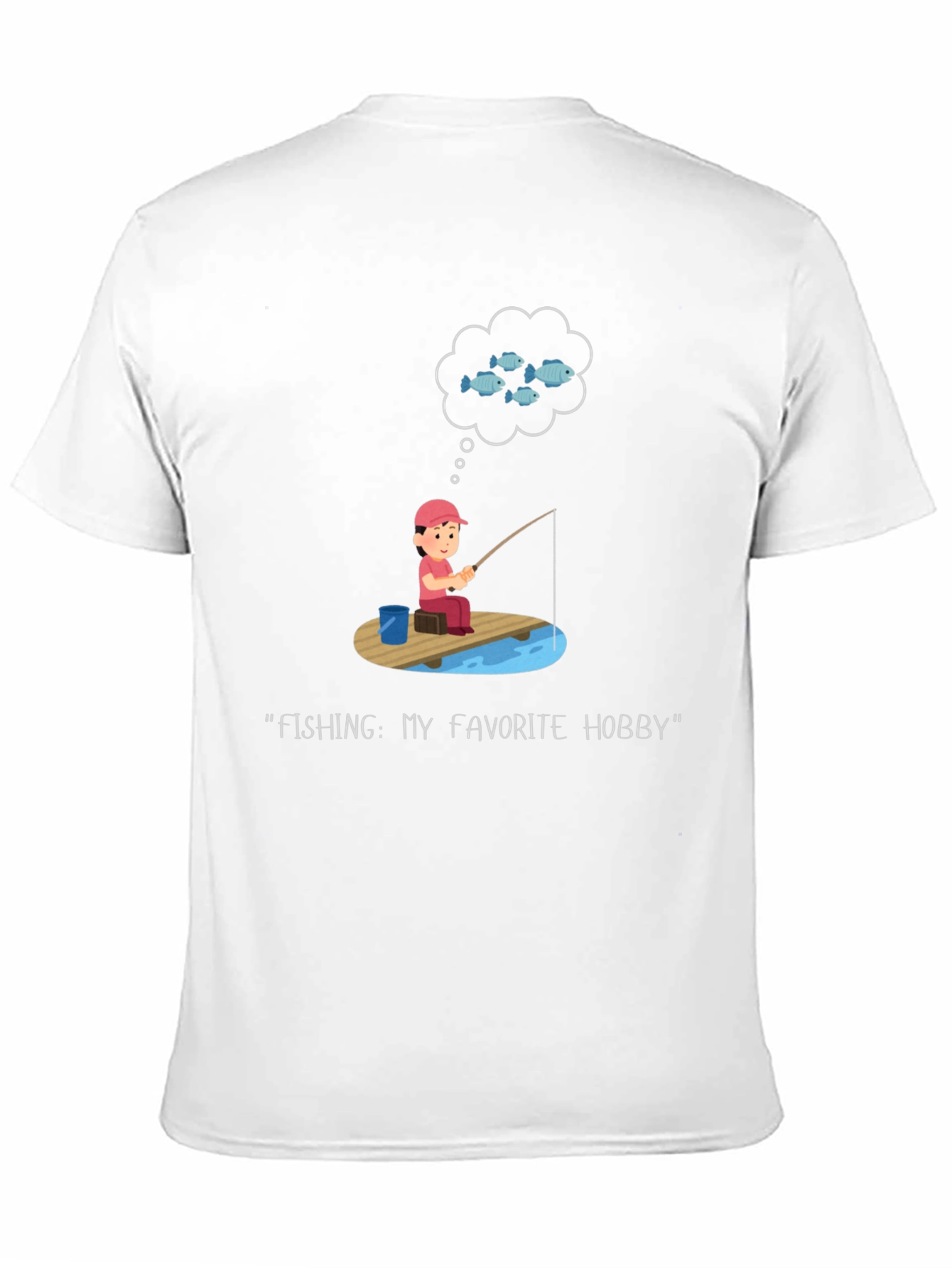 Fishing Hobby Tee - Black Graphic T-Shirt