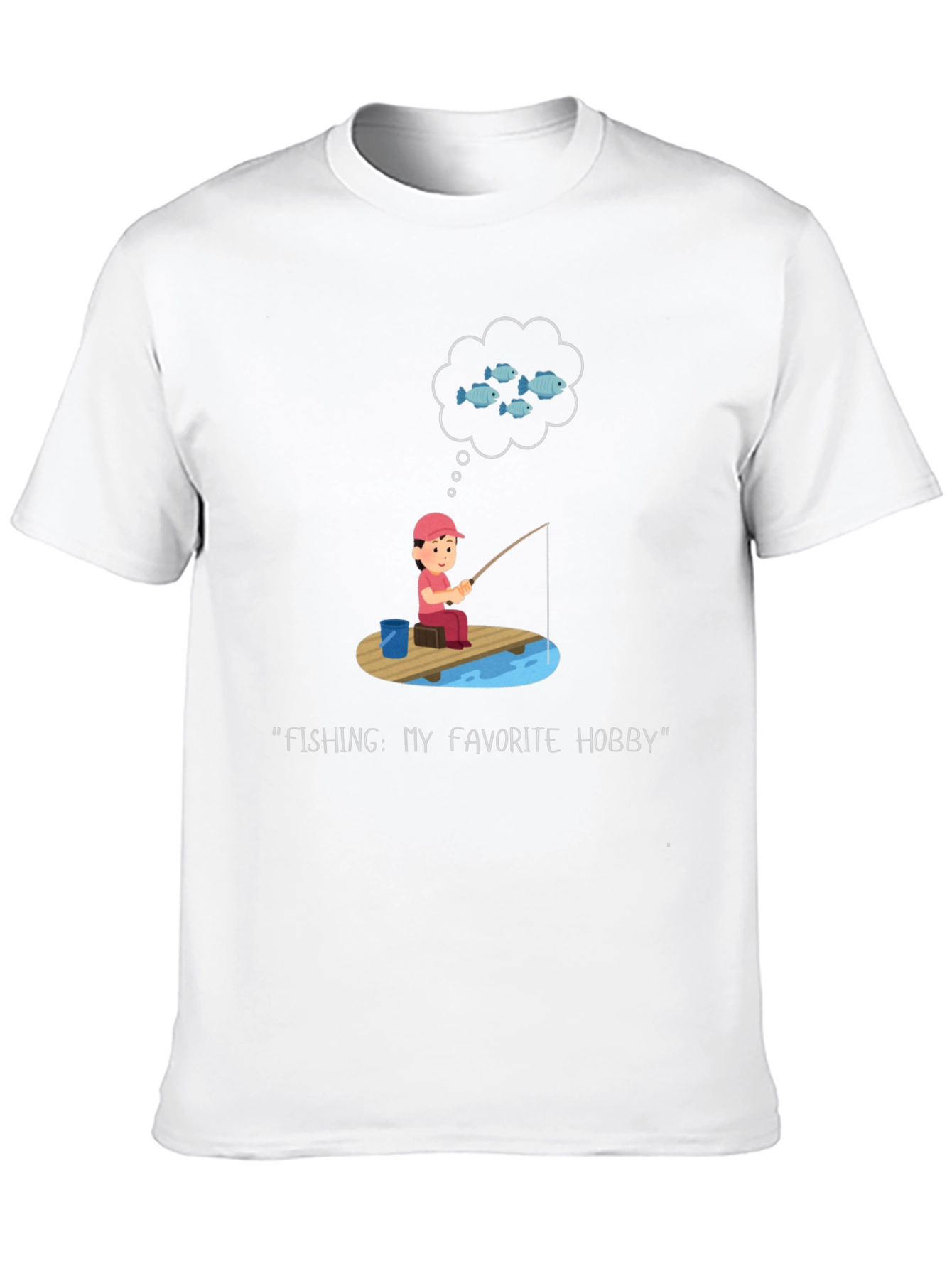 Fishing Hobby Tee - Black Graphic T-Shirt