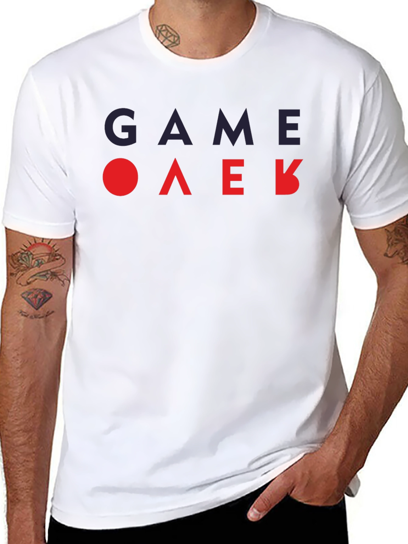 Game Over Graphic Tee - Black Cotton T-Shirt
