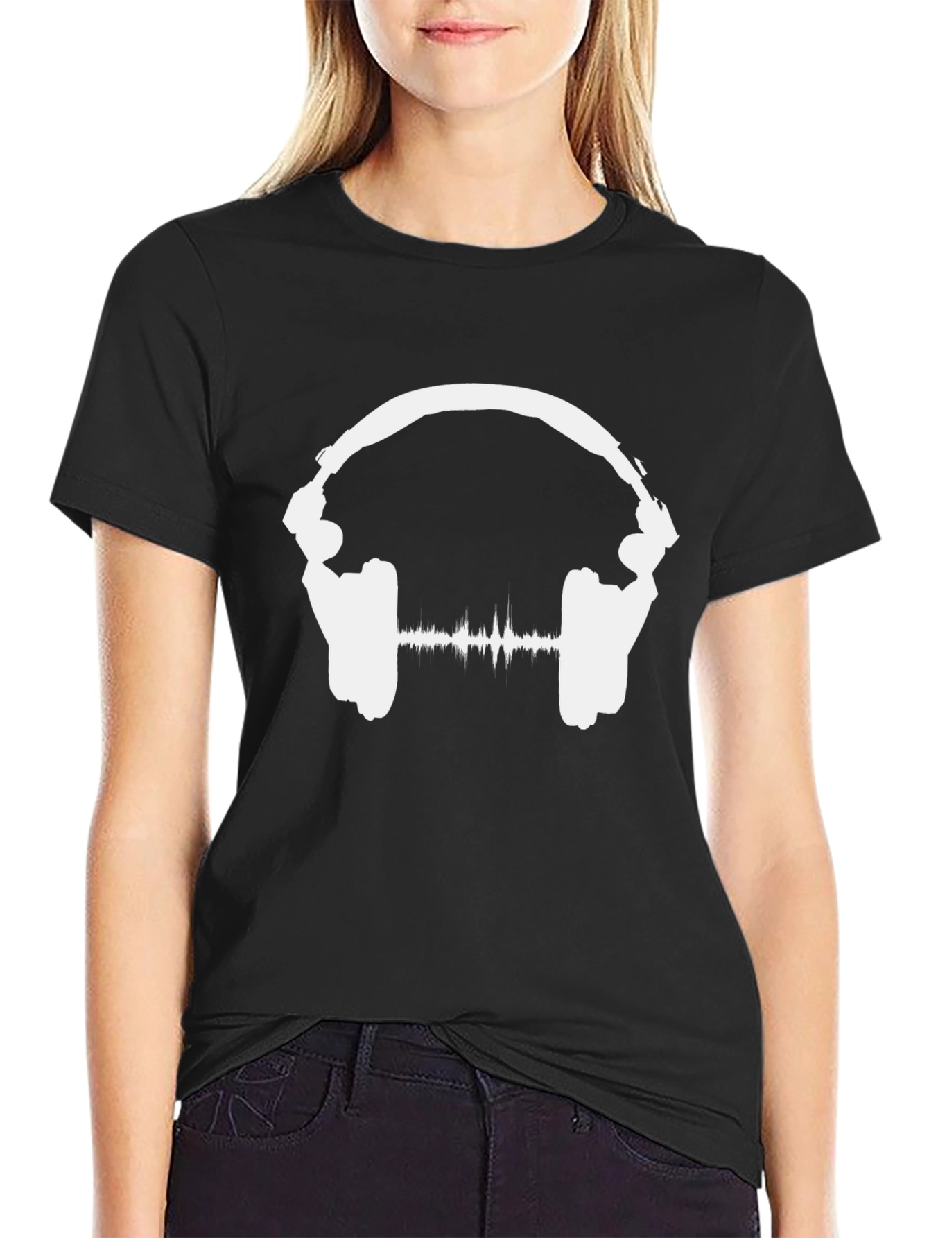 Sound Wave Headphones Graphic Tee