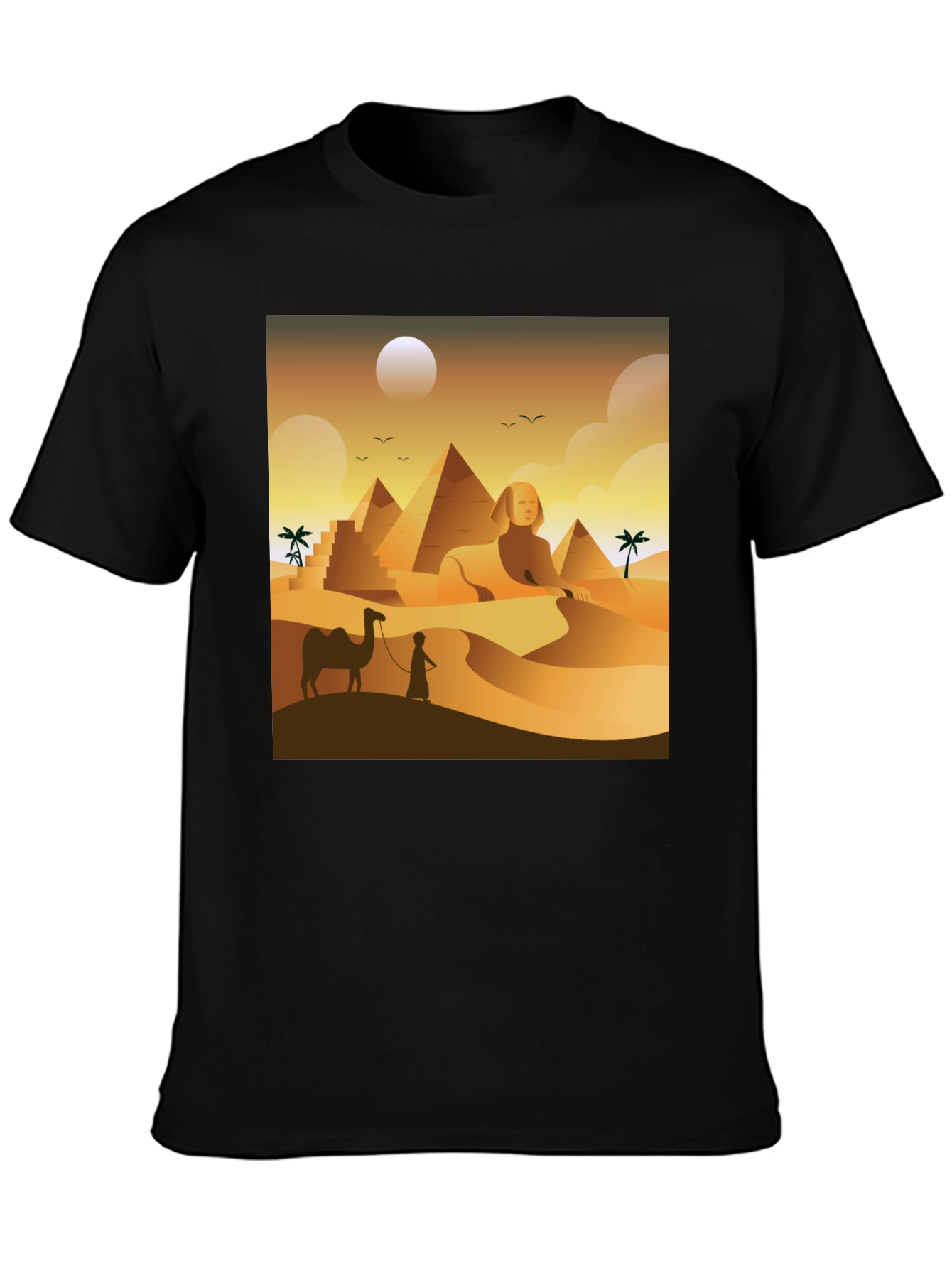 Egyptian Desert T-Shirt: Sphinx & Pyramids