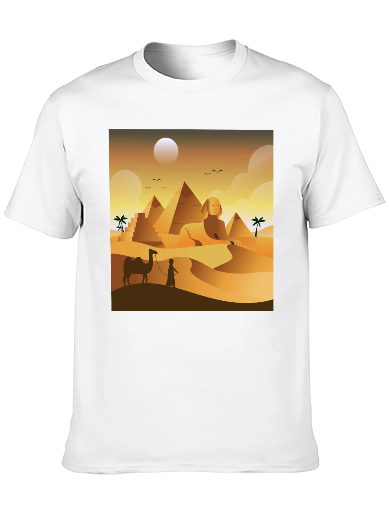 Egyptian Desert T-Shirt: Sphinx & Pyramids